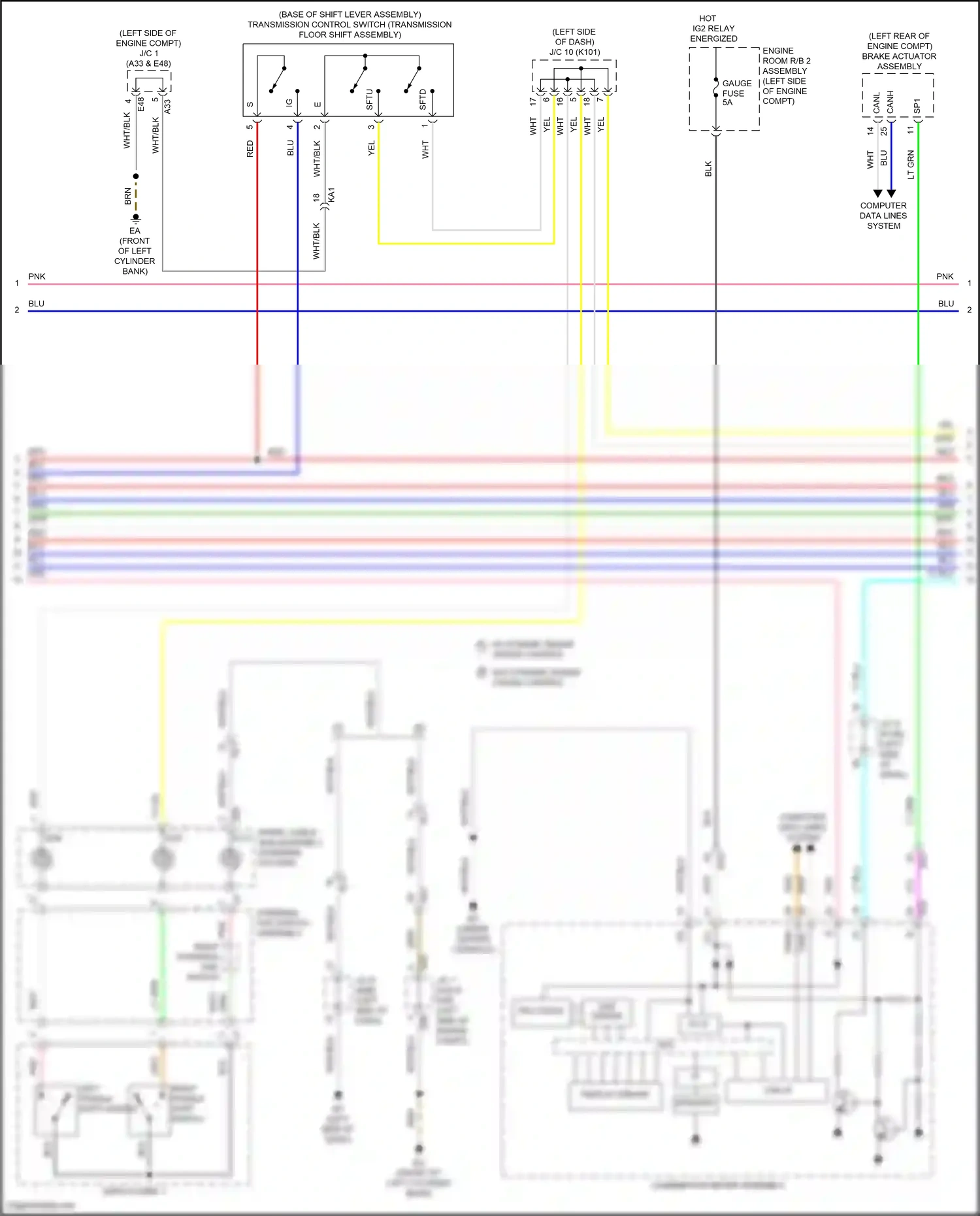 Lexus GS IV facelift (2015-2020) computer data lines system wiring diagram  (135 of 151)