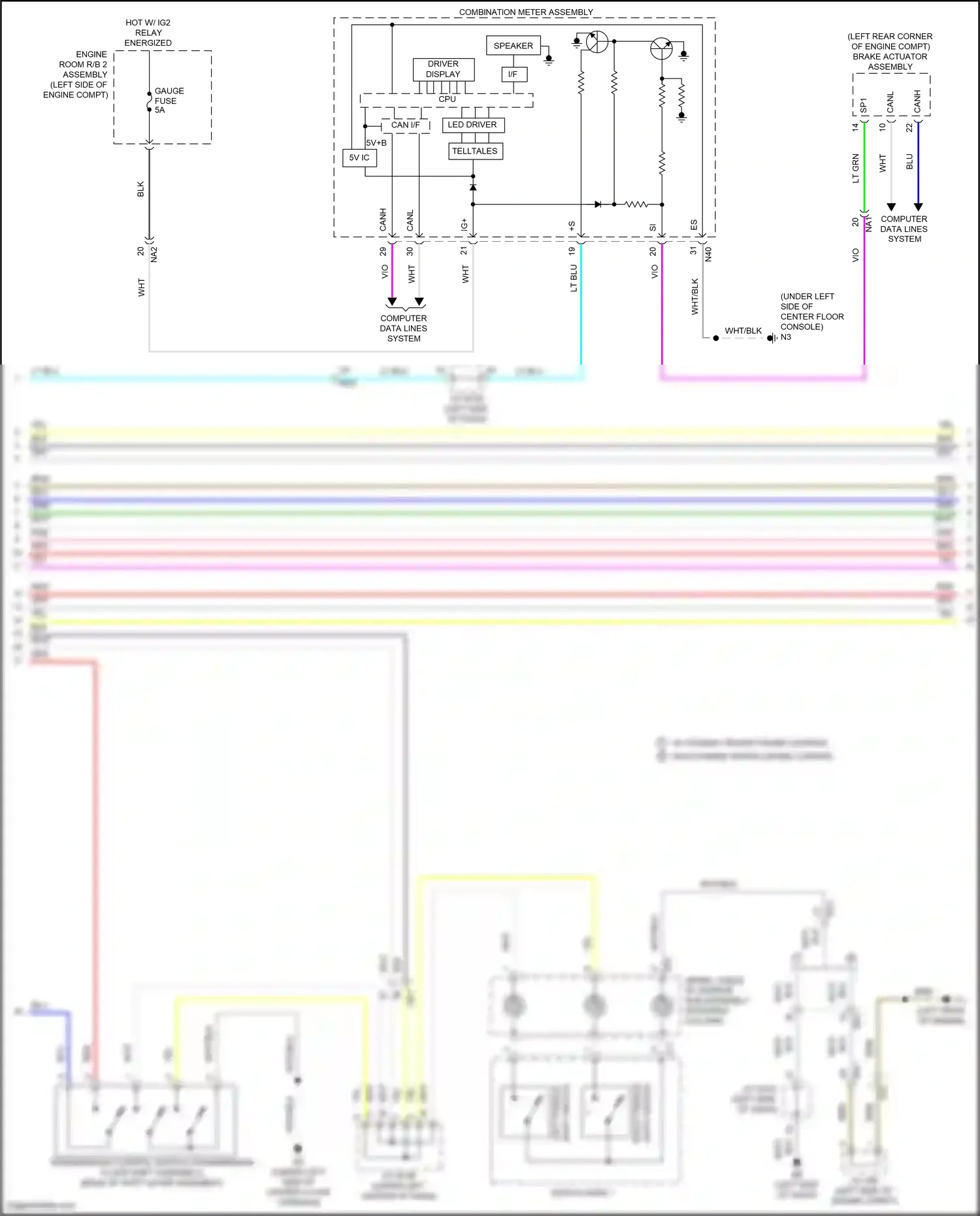 Lexus GS IV facelift (2015-2020) computer data lines system wiring diagram  (94 of 151)