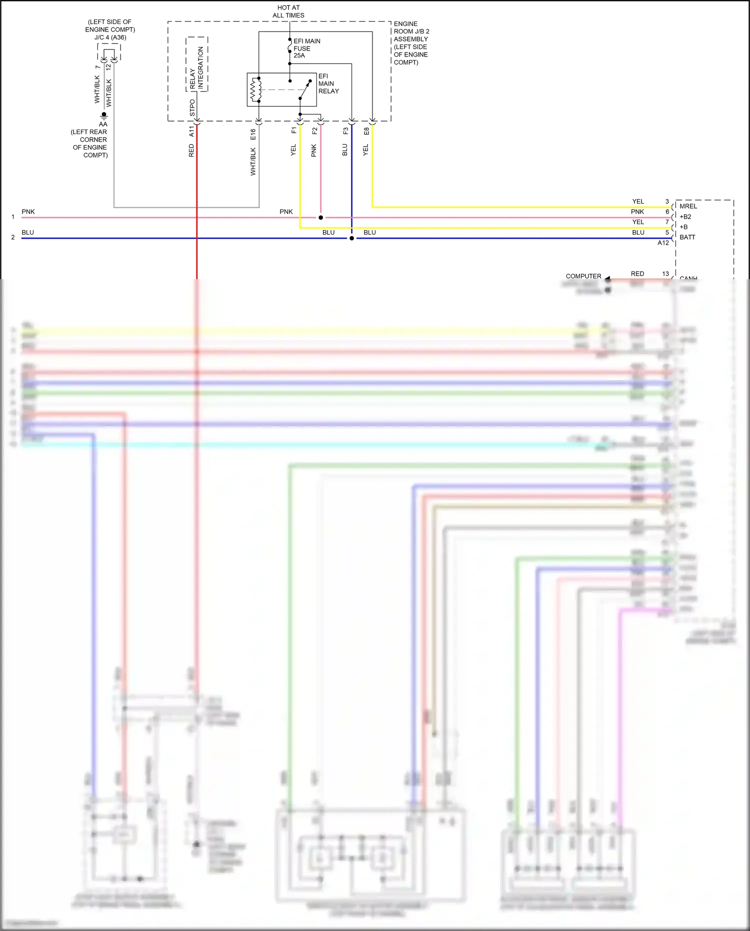 Lexus GS IV facelift (2015-2020) computer data lines wiring diagram  (1 of 2)