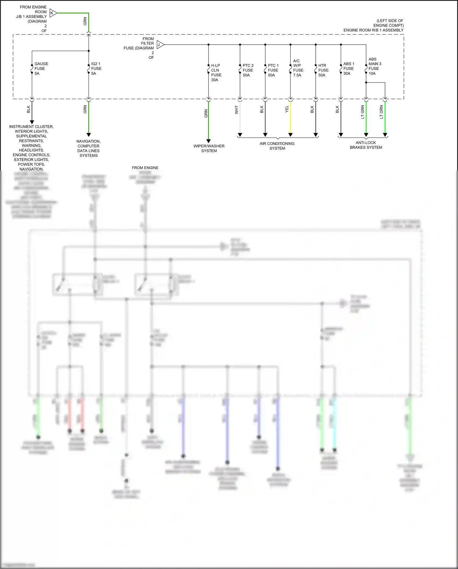 Lexus GS IV facelift (2015-2020) cooling fans, shift interlock systems wiring diagram  (1 of 1)