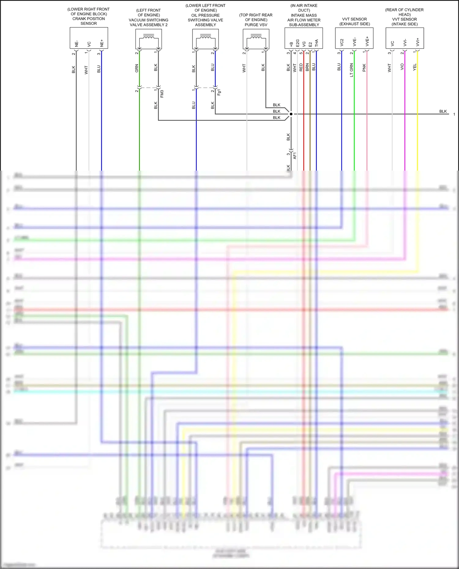 Lexus GS IV facelift (2015-2020) crank position sensor wiring diagram  (1 of 4)
