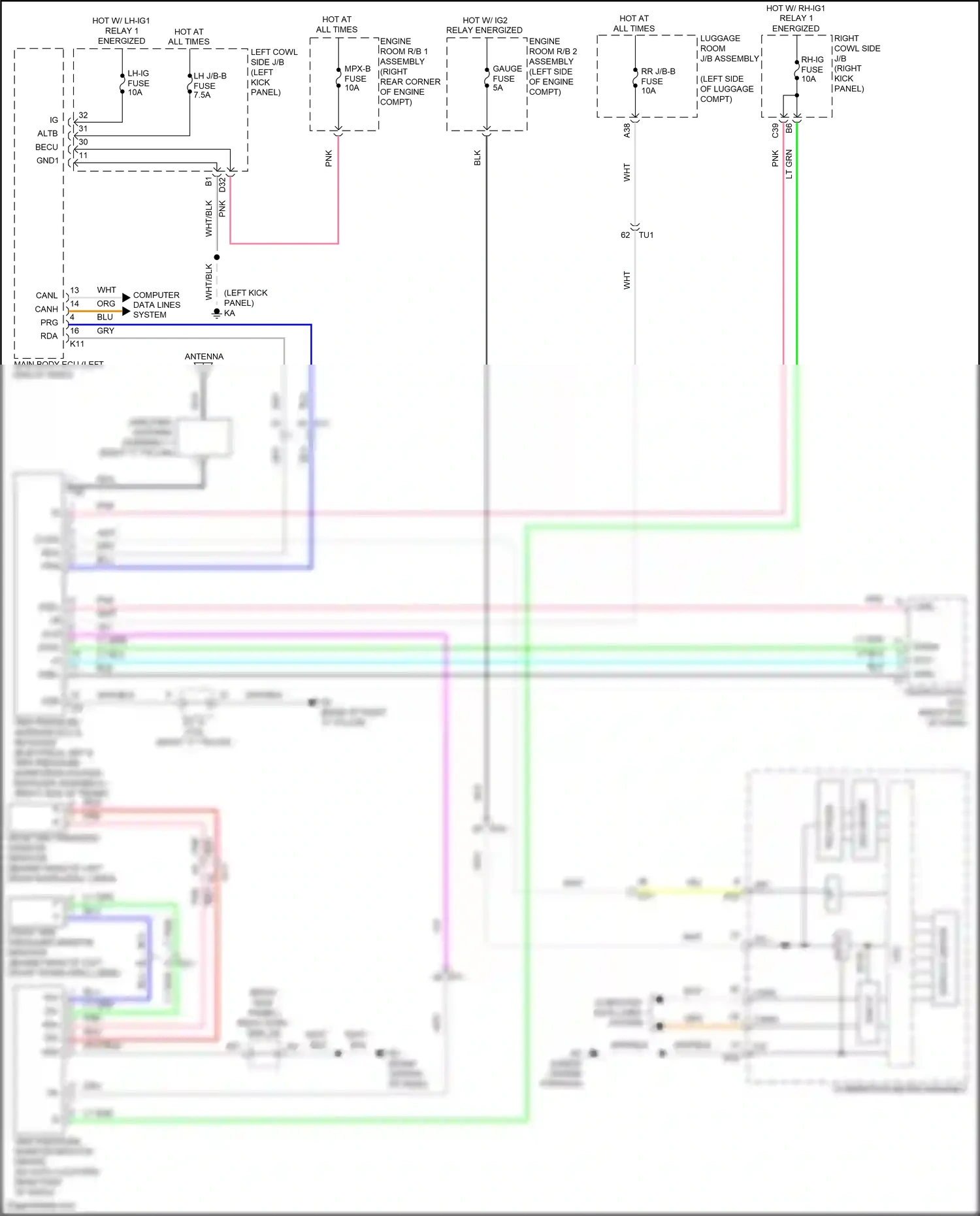 Lexus GS IV facelift (2015-2020) data wiring diagram  (4 of 4)