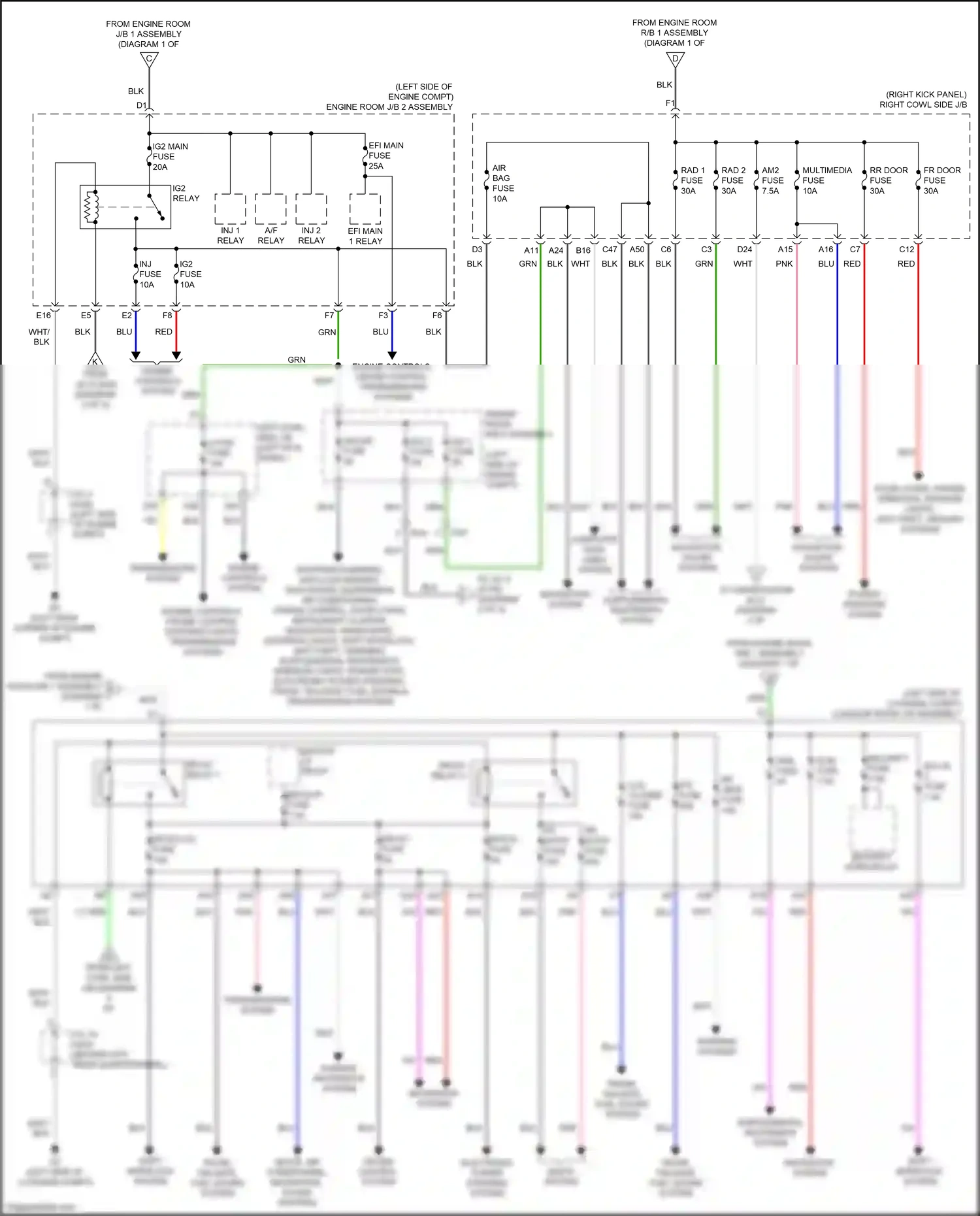 Lexus GS IV facelift (2015-2020) engine controls system wiring diagram  (6 of 13)