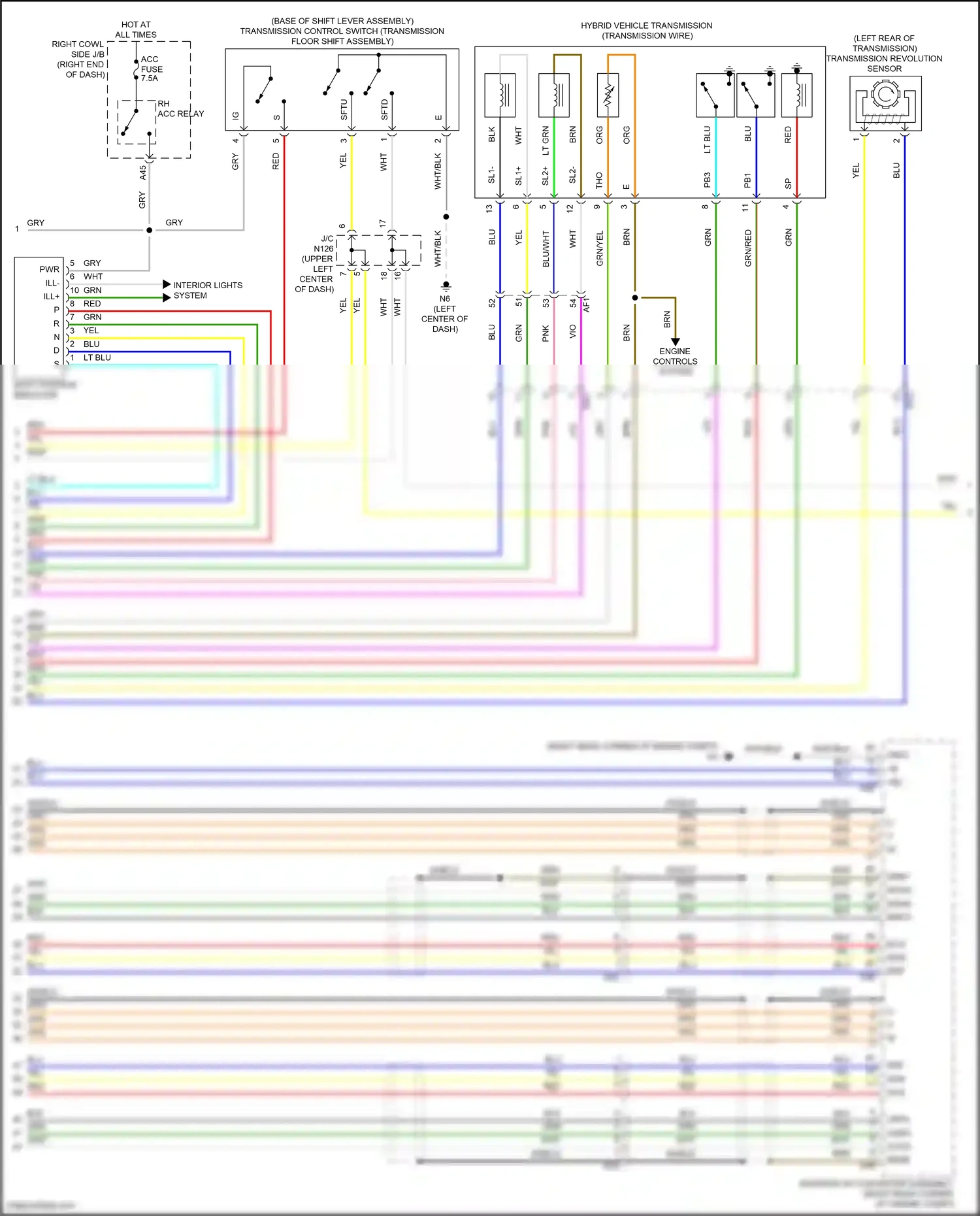 Lexus GS IV facelift (2015-2020) engine controls system wiring diagram  (13 of 13)