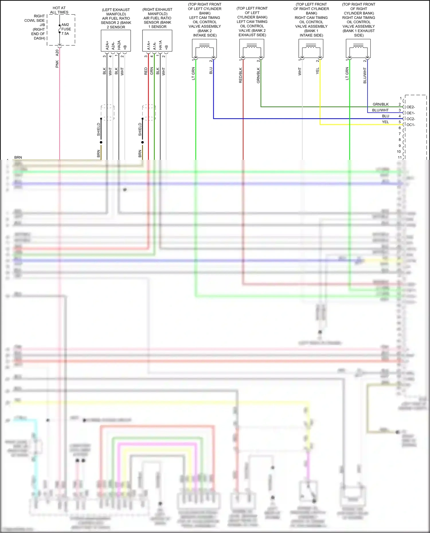 Lexus GS IV facelift (2015-2020) engine oil level sensor wiring diagram  (5 of 5)