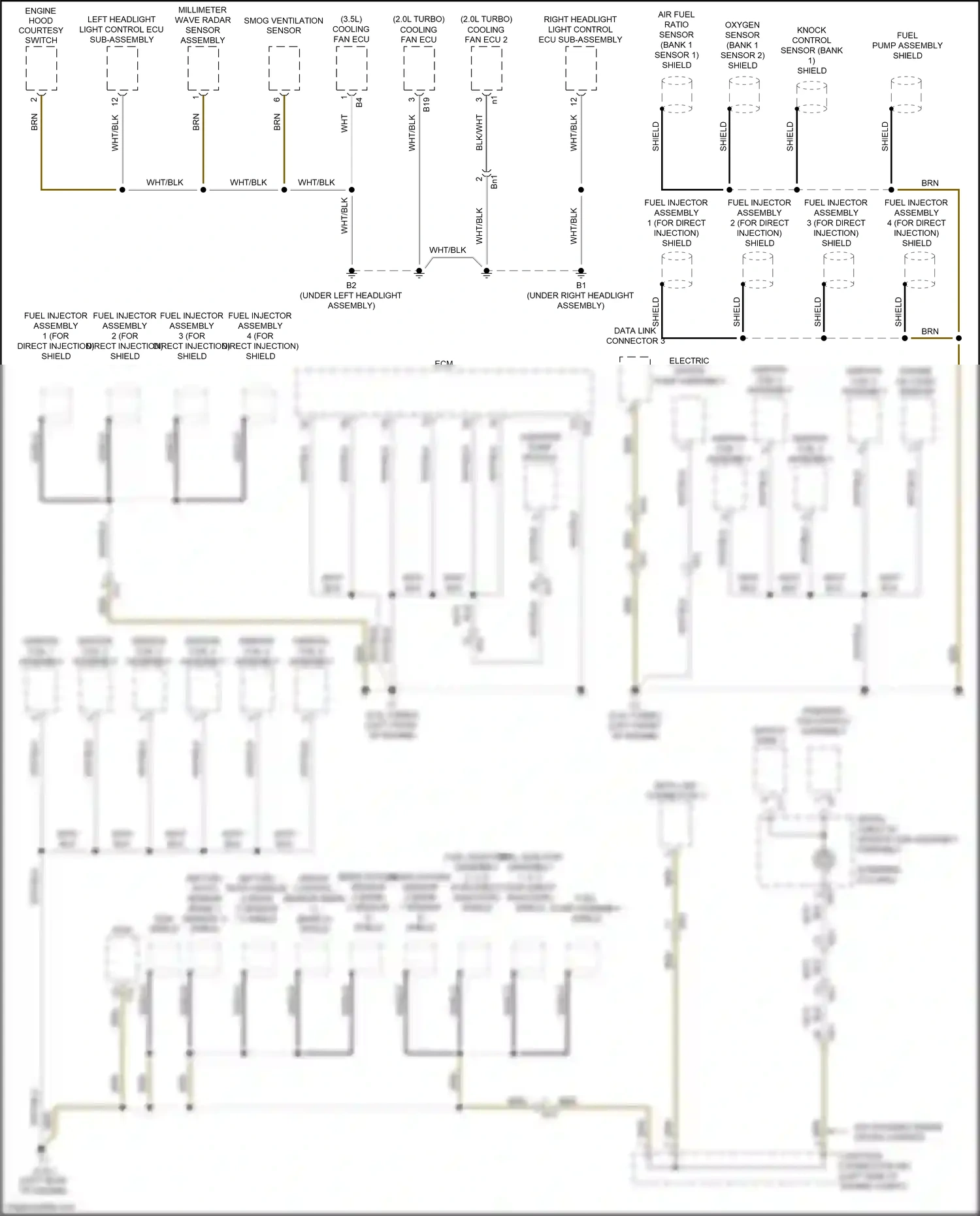 Lexus GS IV facelift (2015-2020) engine oil level sensor wiring diagram  (1 of 5)