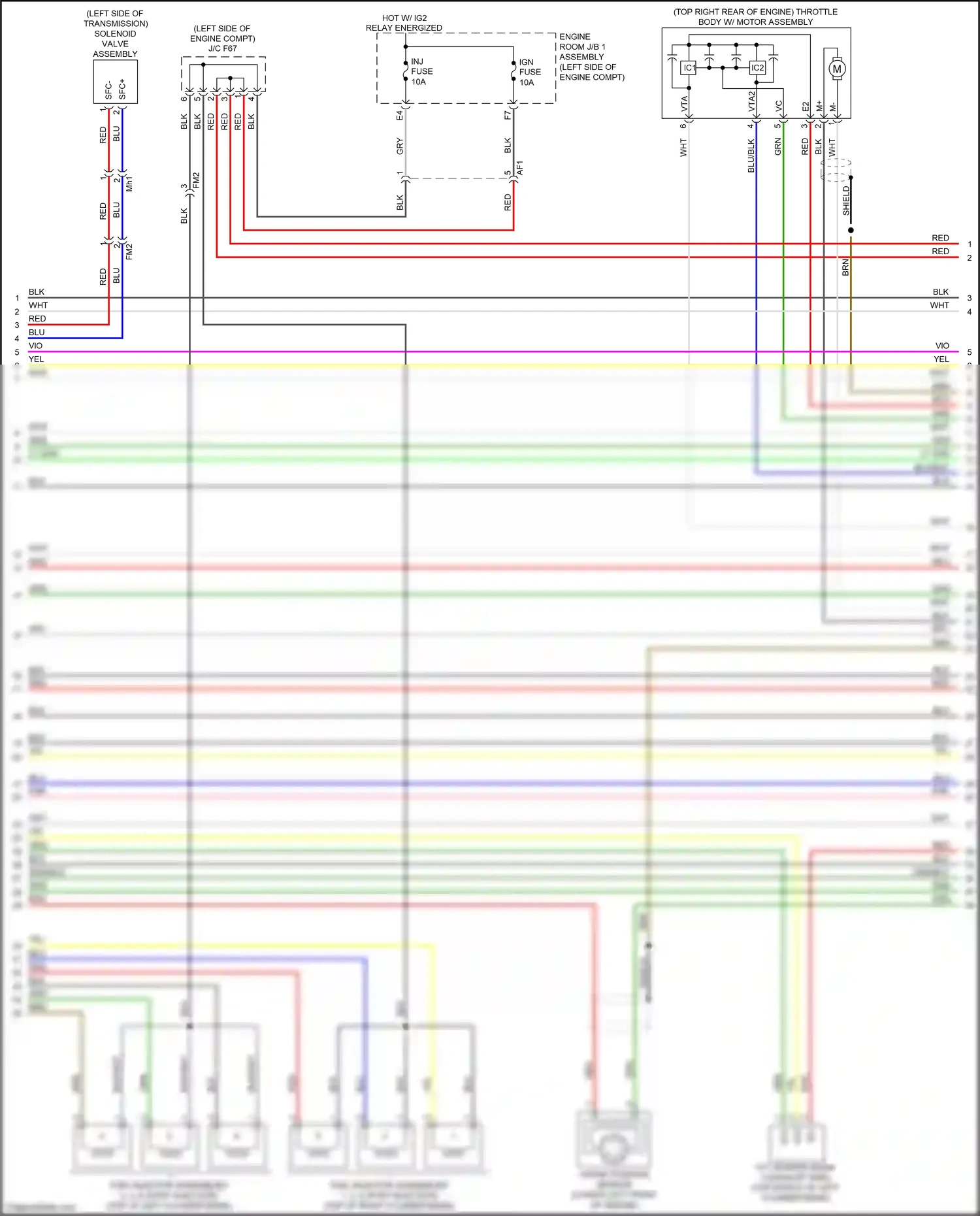 Lexus GS IV facelift (2015-2020) engine room j/b 1 assembly wiring diagram  (17 of 19)