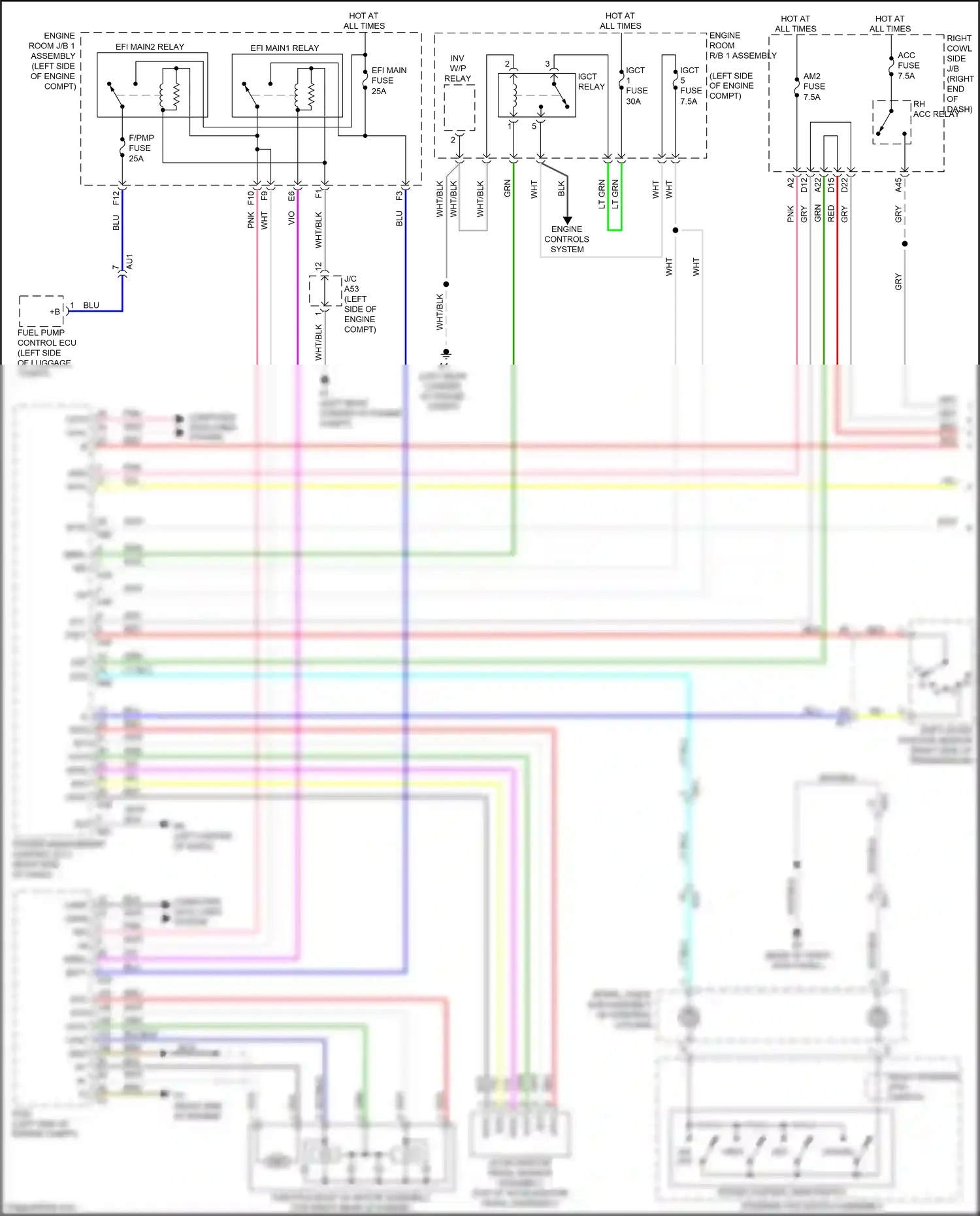 Lexus GS IV facelift (2015-2020) engine room j/b 1 assembly wiring diagram  (12 of 19)