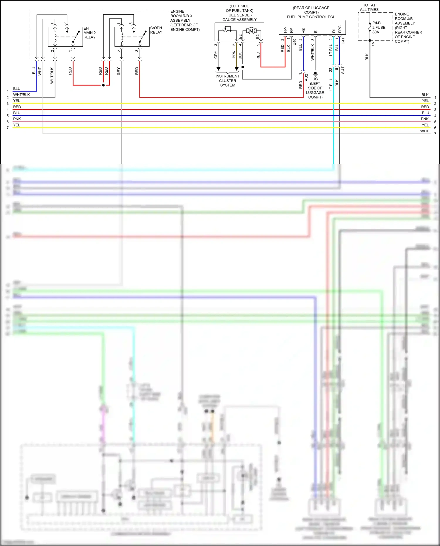 Lexus GS IV facelift (2015-2020) engine room j/b 1 assembly wiring diagram  (19 of 19)