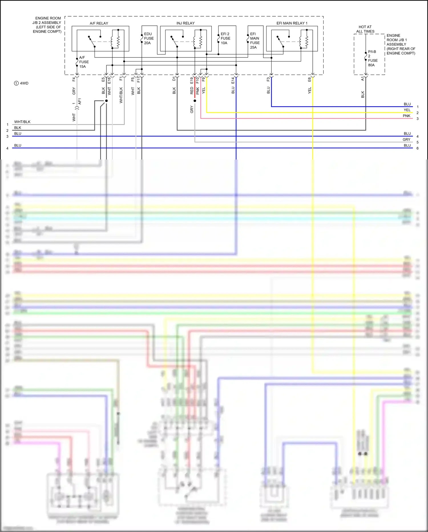 Lexus GS IV facelift (2015-2020) engine room j/b 2 assembly wiring diagram  (29 of 31)
