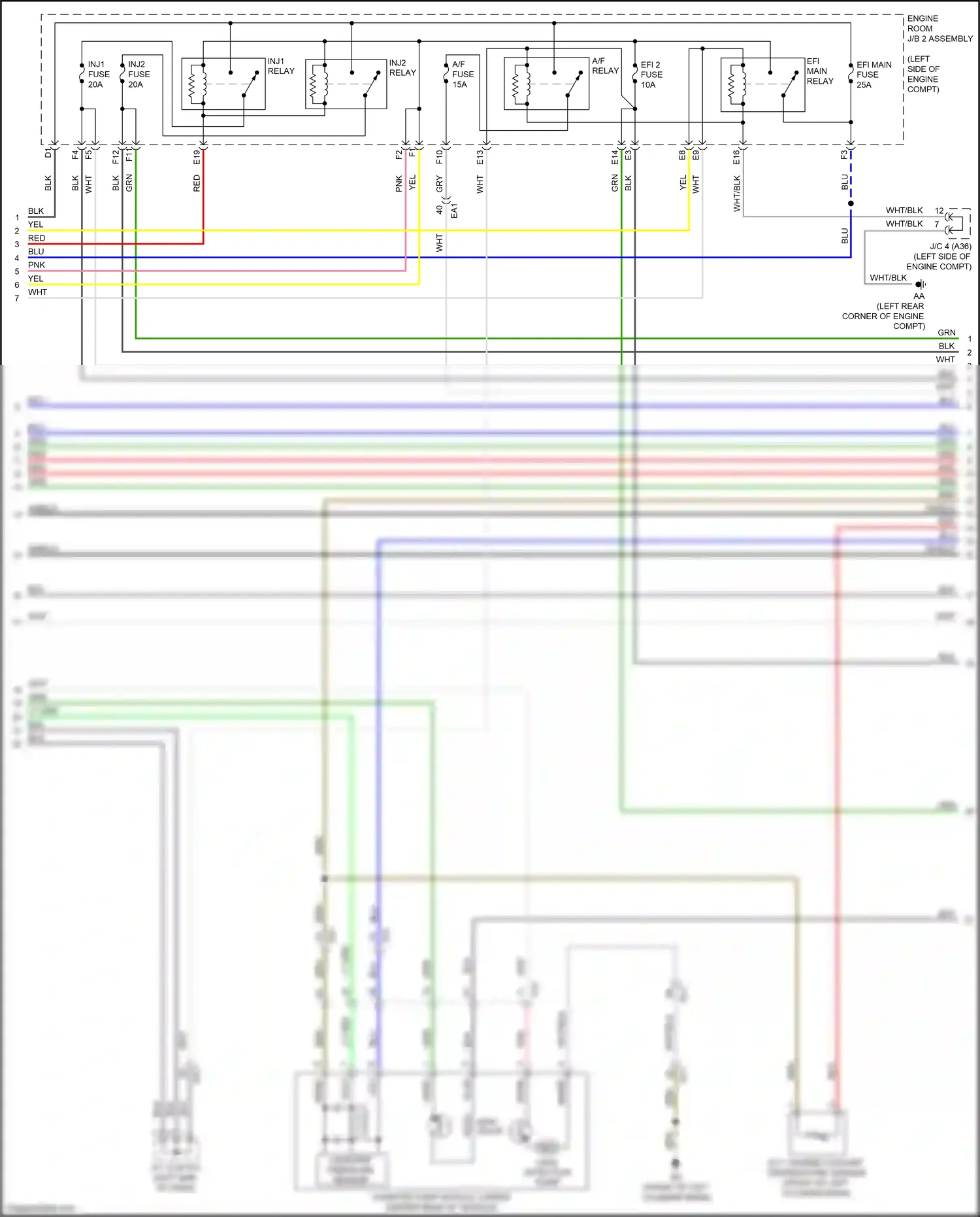 Lexus GS IV facelift (2015-2020) engine room j/b 2 assembly wiring diagram  (31 of 31)
