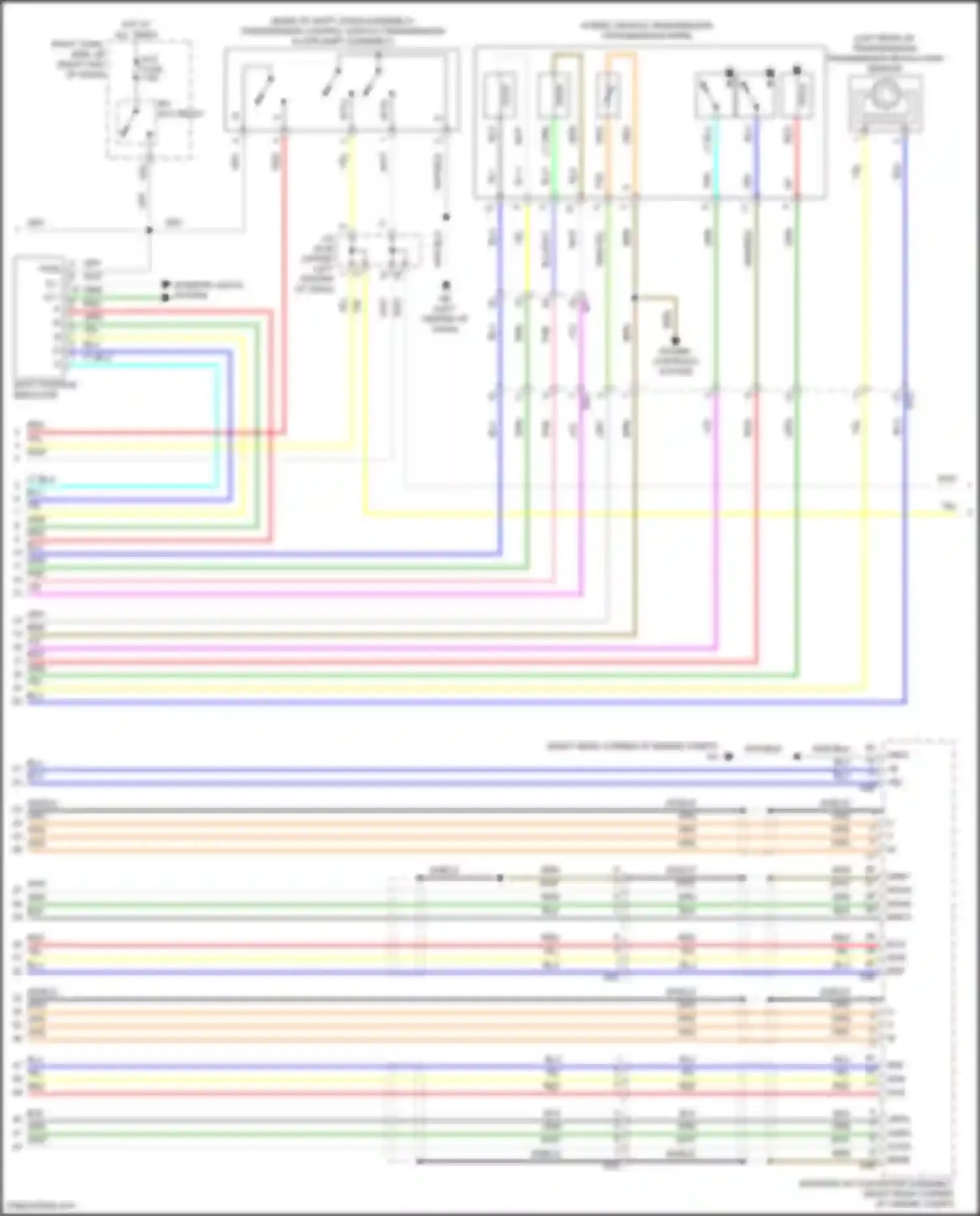 Wiring diagram shift position indicator for Lexus GS IV facelift (2015-2020)
