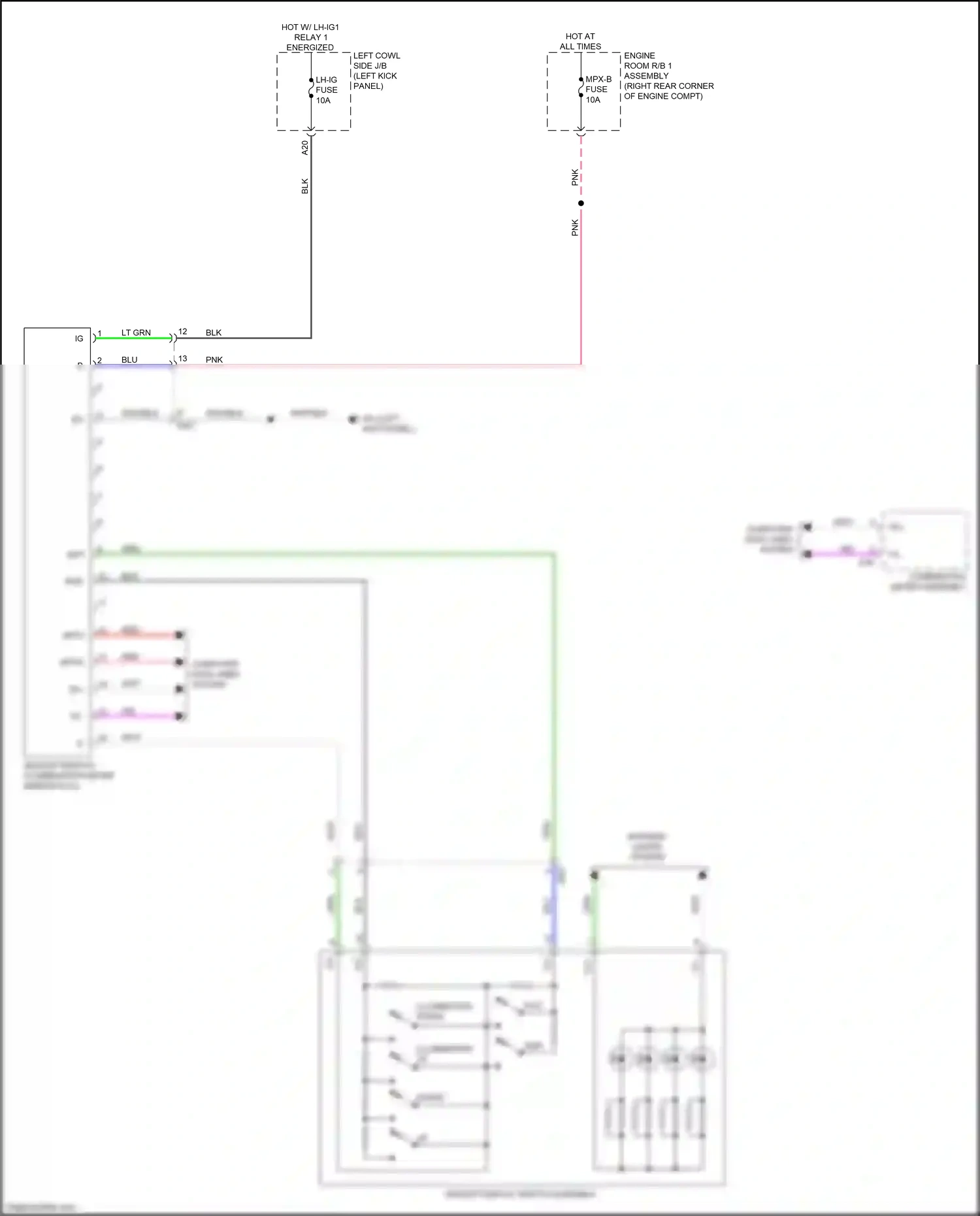 Lexus GS IV facelift (2015-2020) headup display switch assembly wiring diagram  (1 of 2)