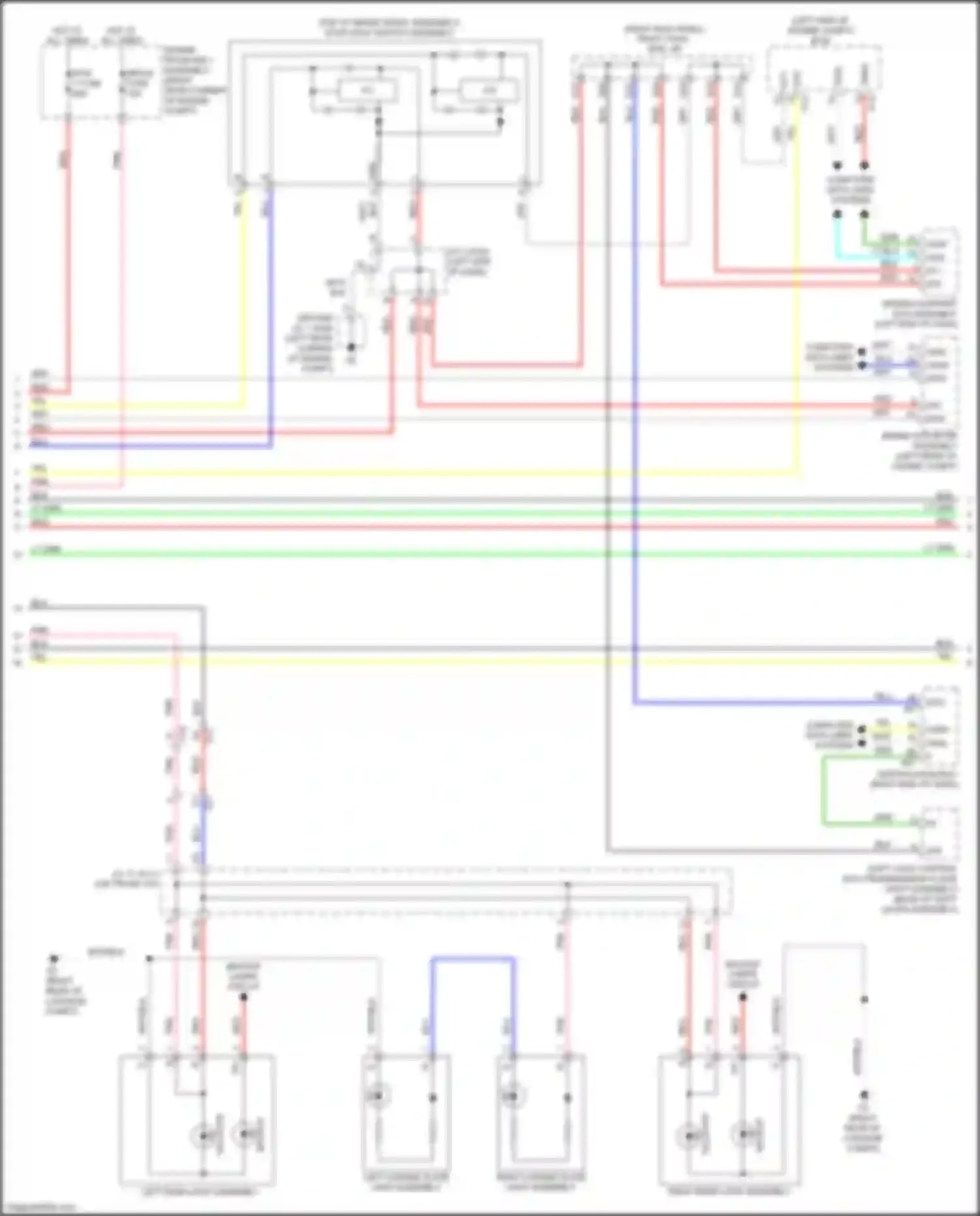 Wiring diagram right map light for Lexus GS IV facelift (2015-2020)