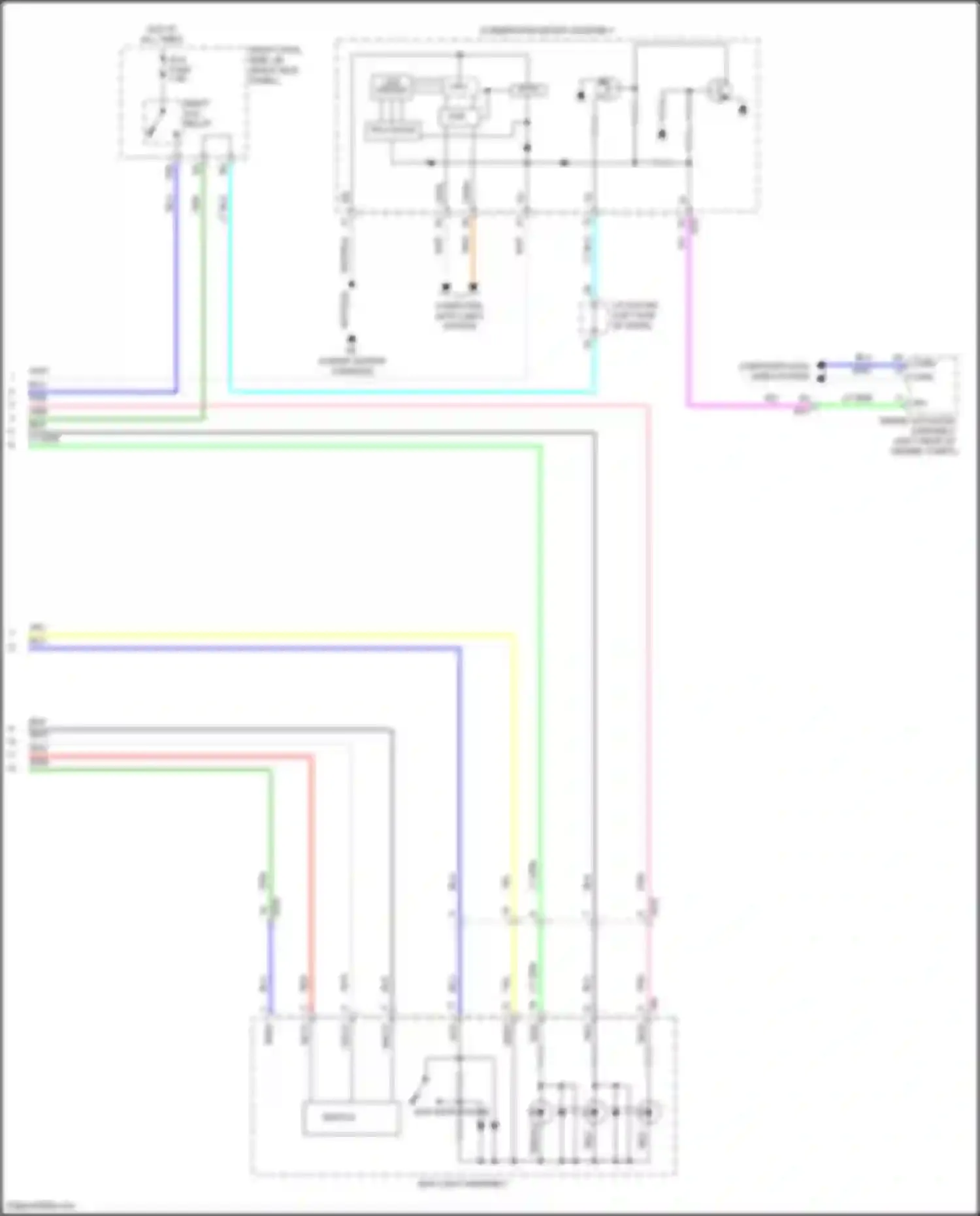 Wiring diagram map light assembly for Lexus GS IV facelift (2015-2020)
