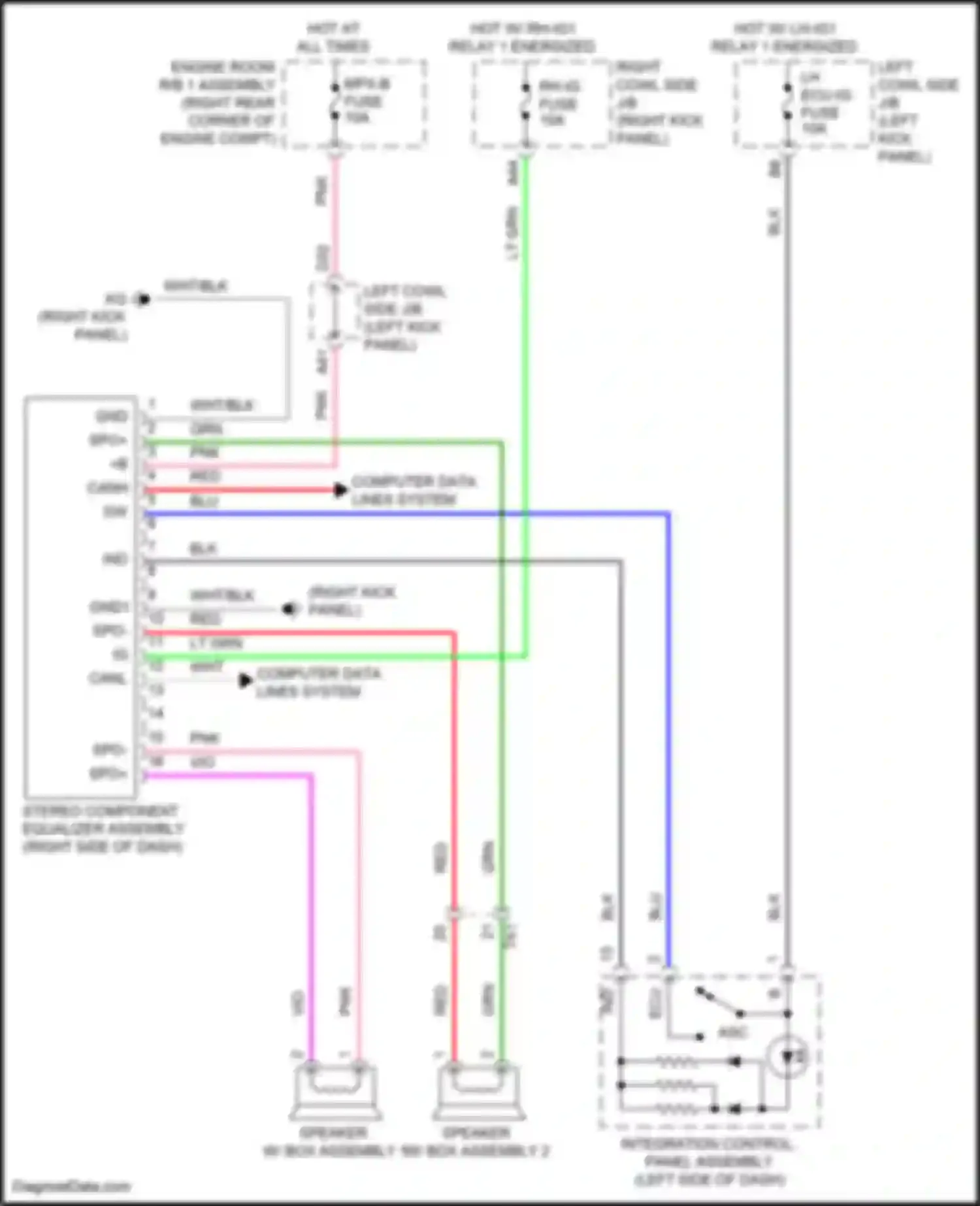 Wiring diagram speaker w/ box assembly 1 for Lexus GS IV facelift (2015-2020)