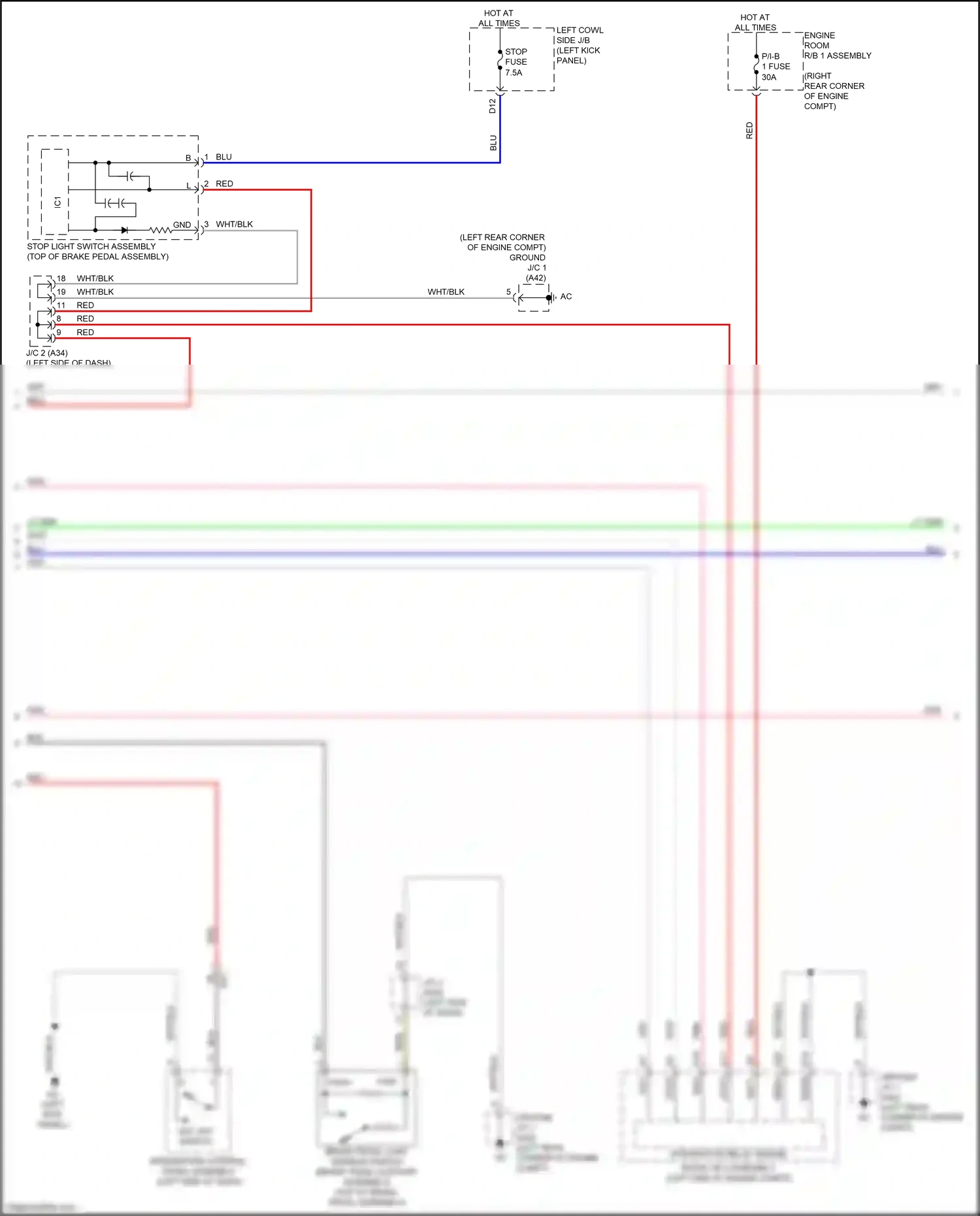 Lexus GS IV facelift (2015-2020) integration control, panel assembly wiring diagram  (12 of 13)