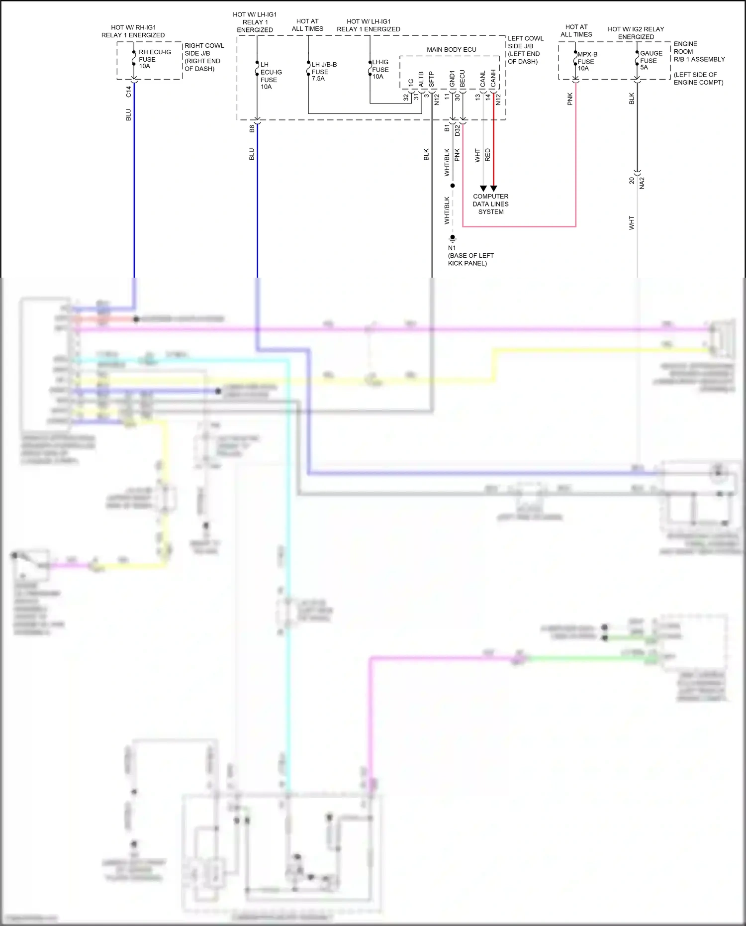 Lexus GS IV facelift (2015-2020) integration control, panel assembly wiring diagram  (10 of 13)
