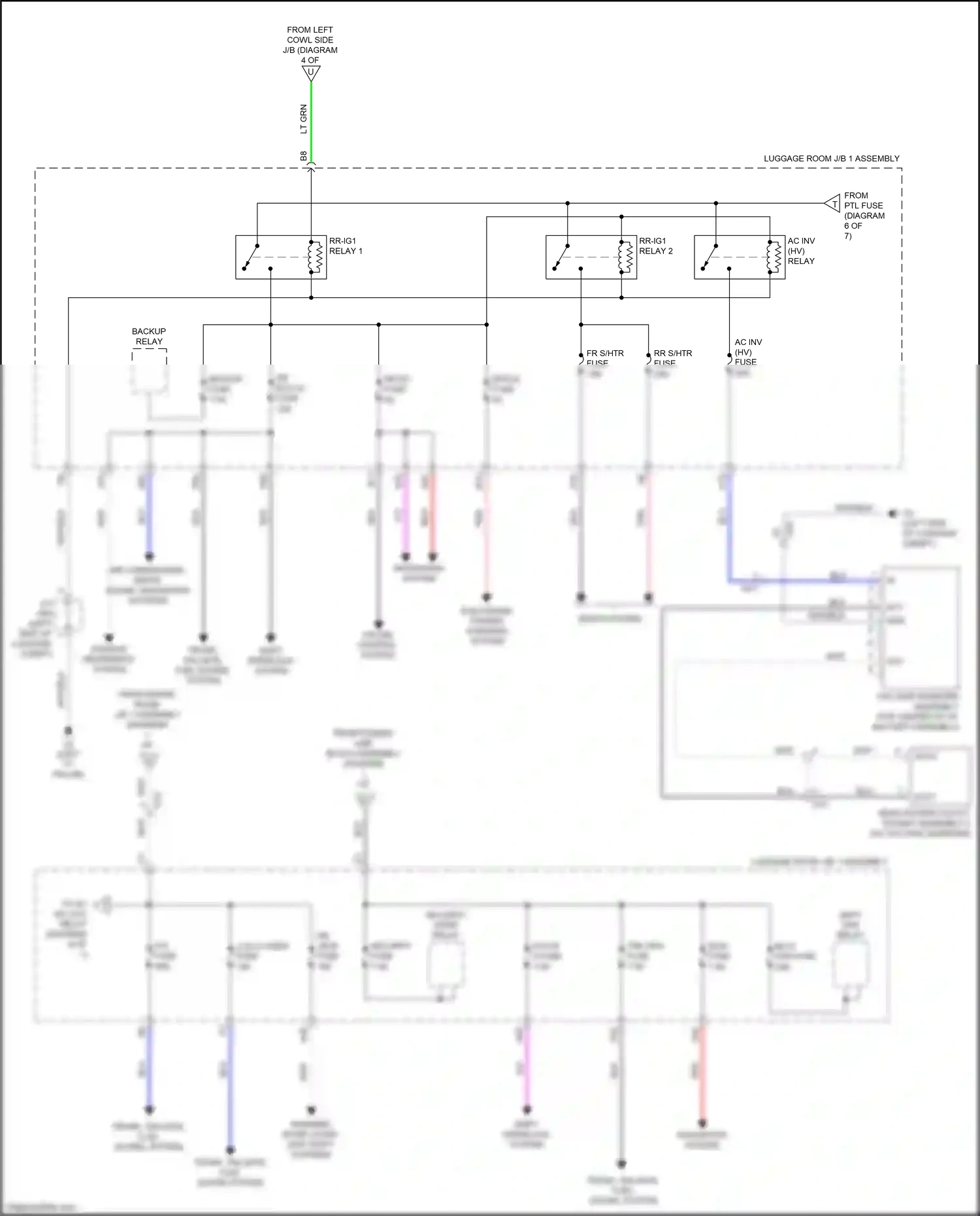 Lexus GS IV facelift (2015-2020) left "c" pillar) wiring diagram  (8 of 13)