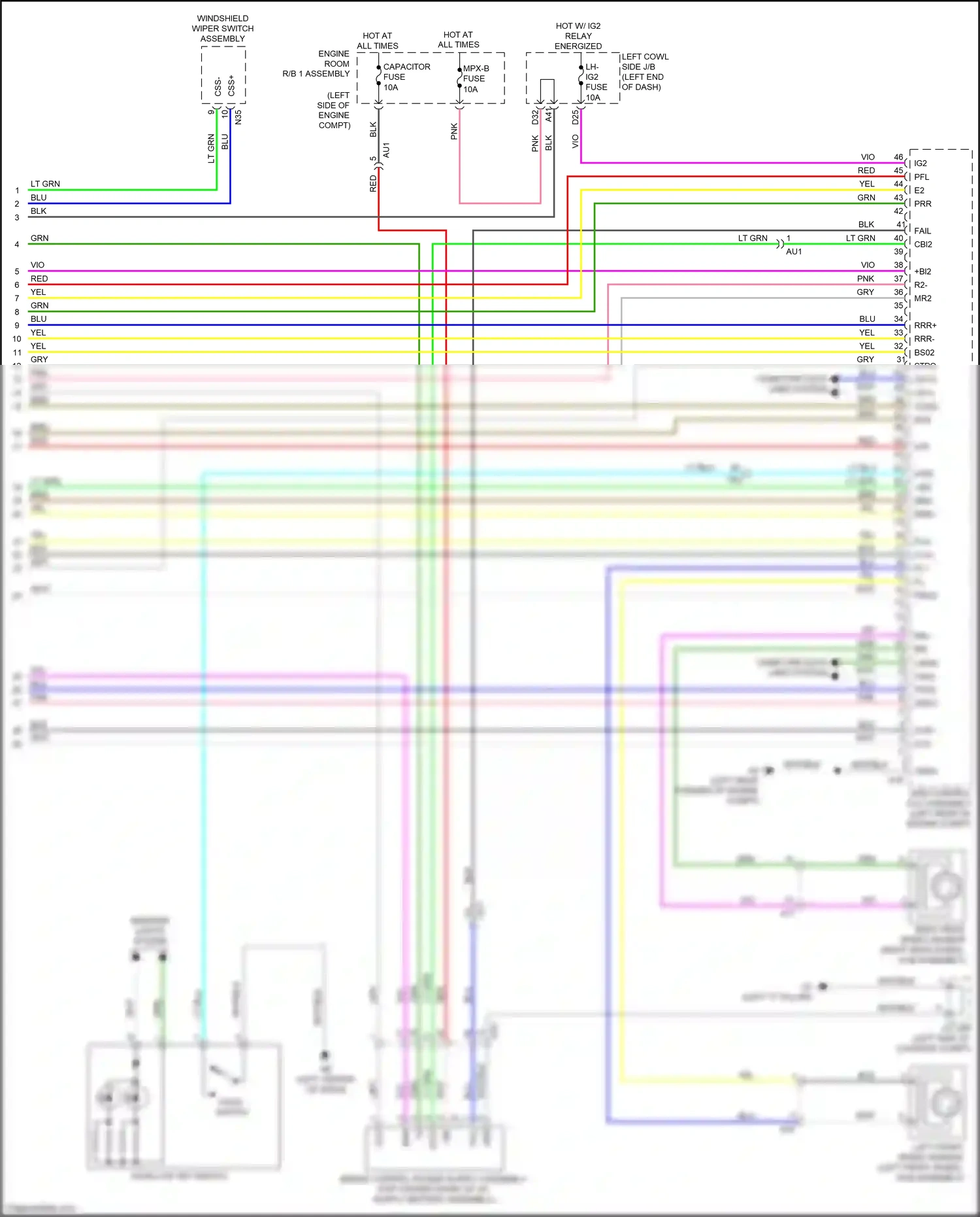 Lexus GS IV facelift (2015-2020) left "c" pillar) wiring diagram  (1 of 13)