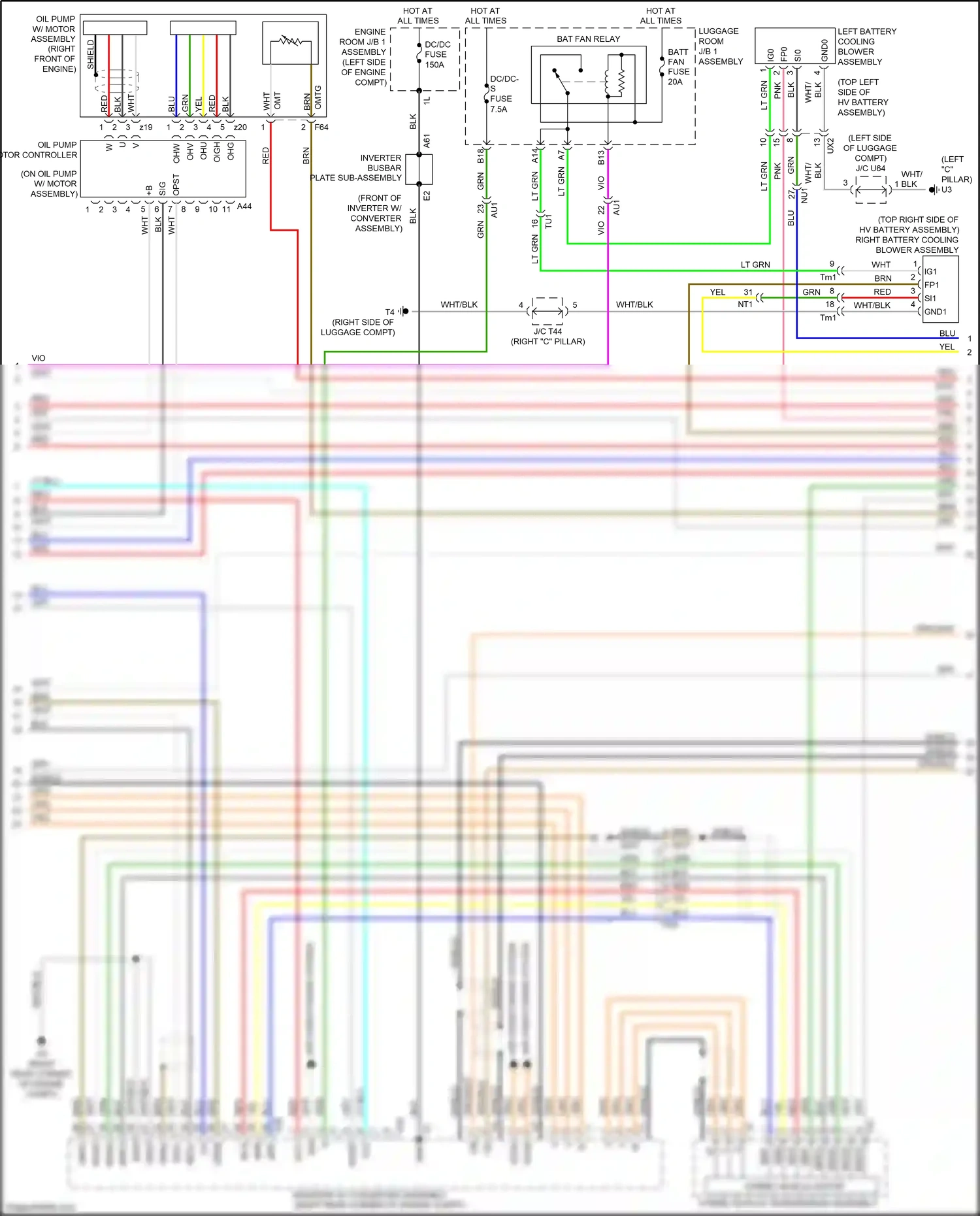 Lexus GS IV facelift (2015-2020) left "c" pillar) wiring diagram  (13 of 13)