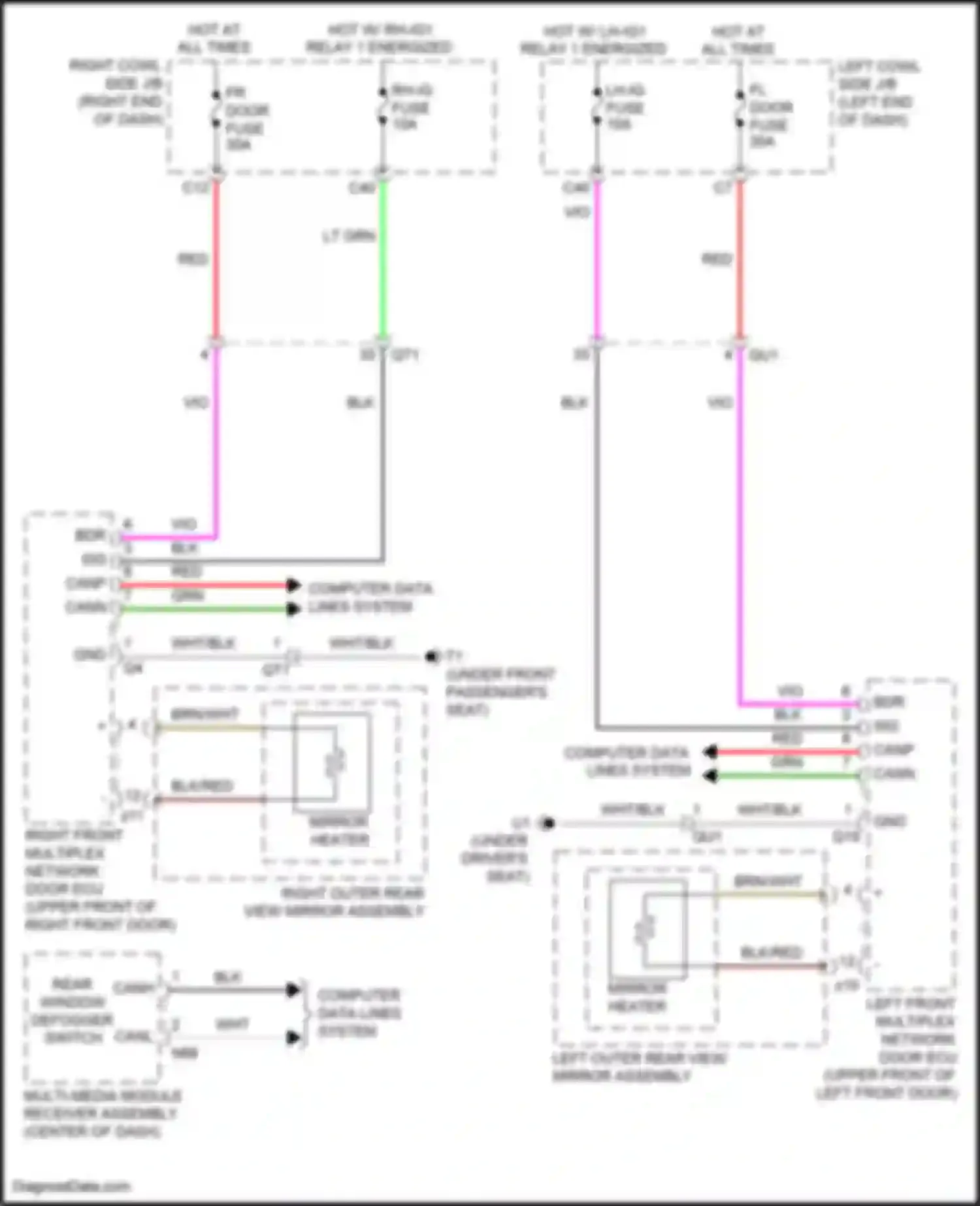 Wiring diagram left cowl side j/b for Lexus GS IV facelift (2015-2020) (47 of 99)