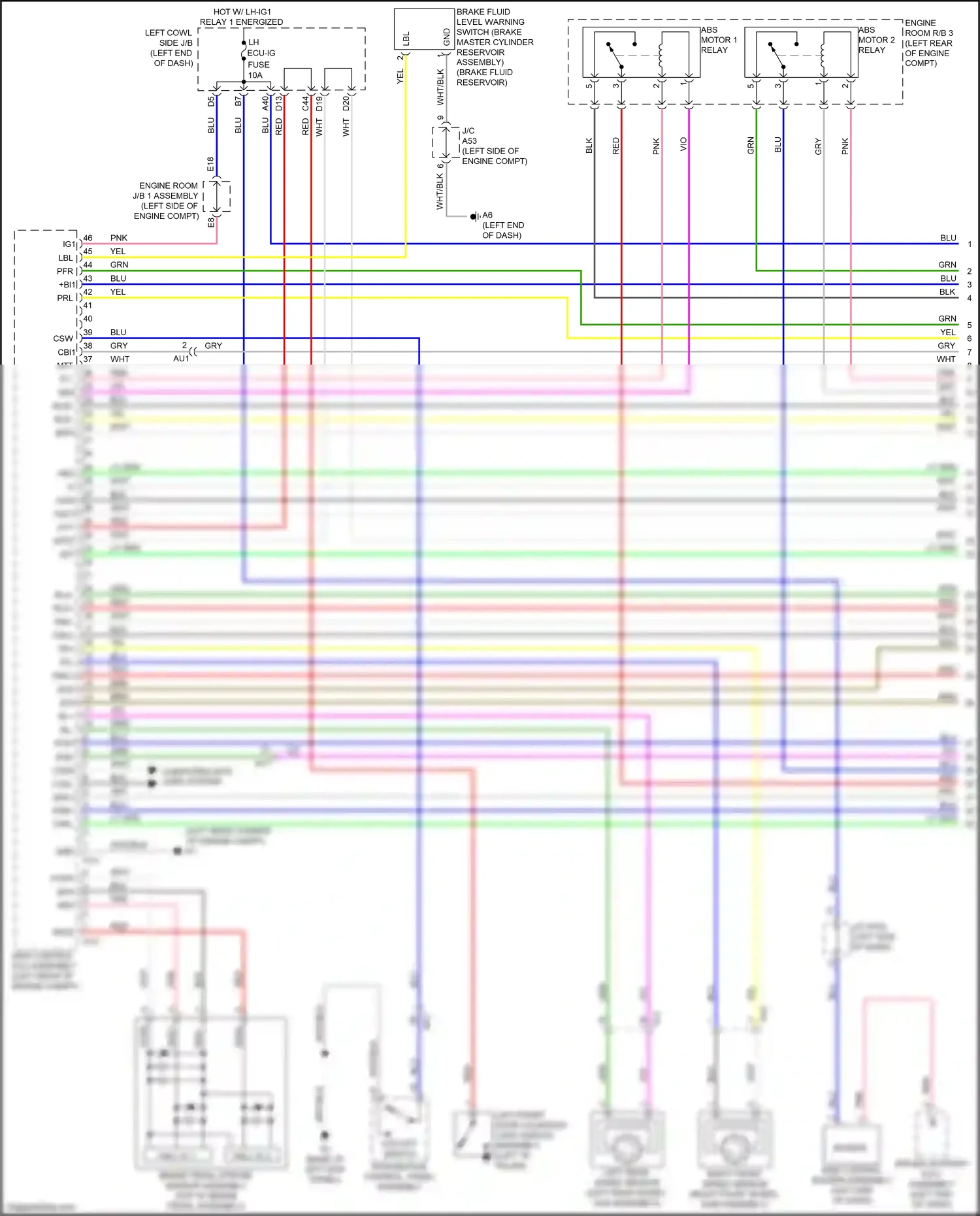 Lexus GS IV facelift (2015-2020) left front door courtesy light switch assembly wiring diagram  (1 of 7)