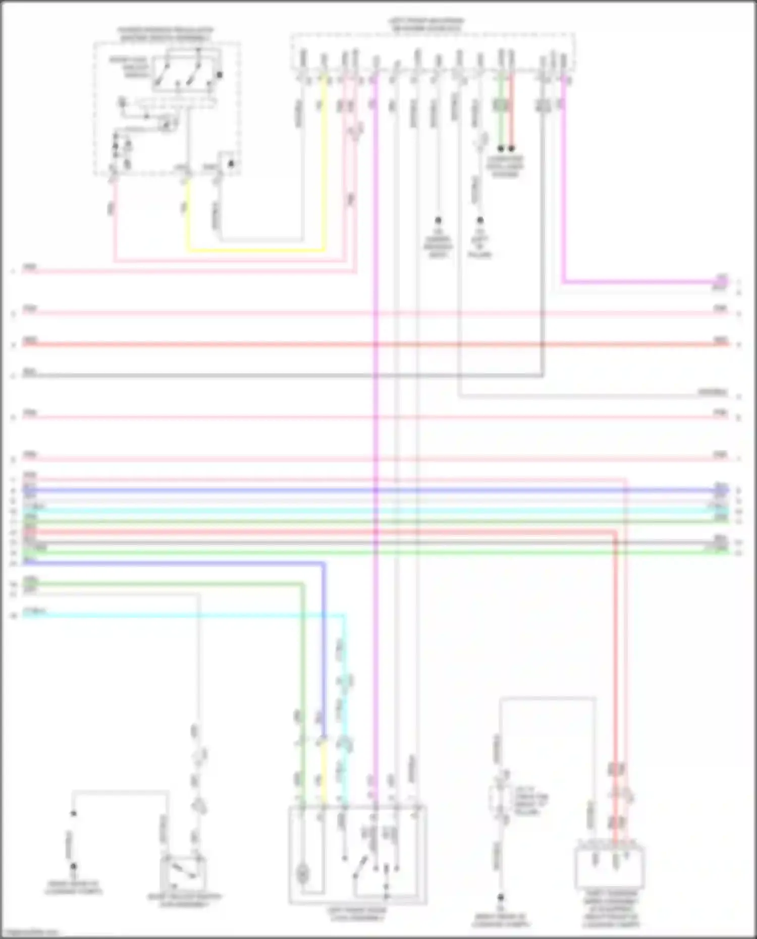 Wiring diagram left front door lock assembly for Lexus GS IV facelift (2015-2020) (1 of 5)