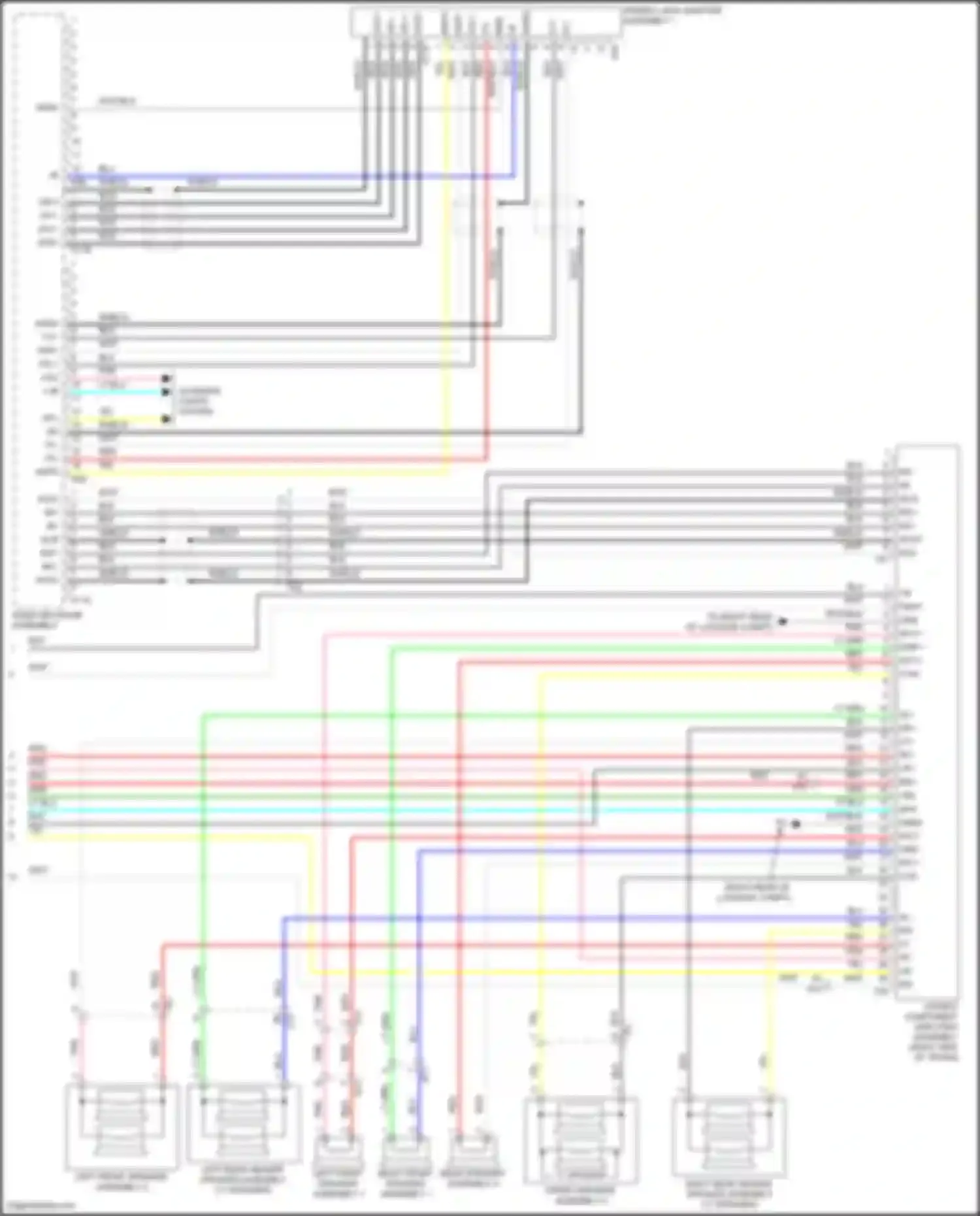 Wiring diagram left front speaker assembly 1 for Lexus GS IV facelift (2015-2020) (3 of 6)