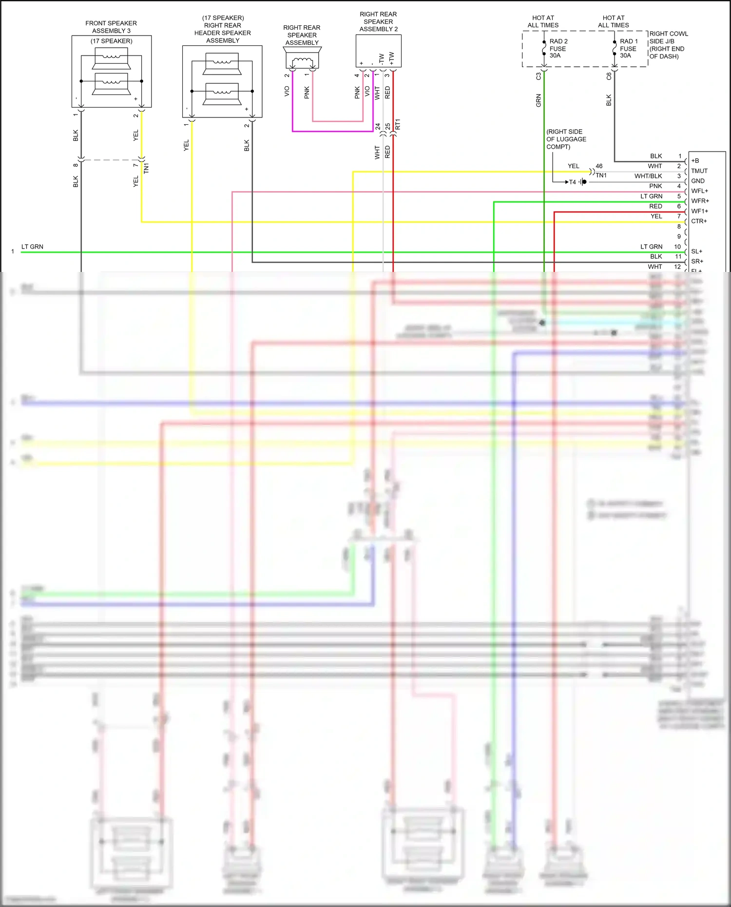 Lexus GS IV facelift (2015-2020) left front speaker assembly 2 wiring diagram  (2 of 6)