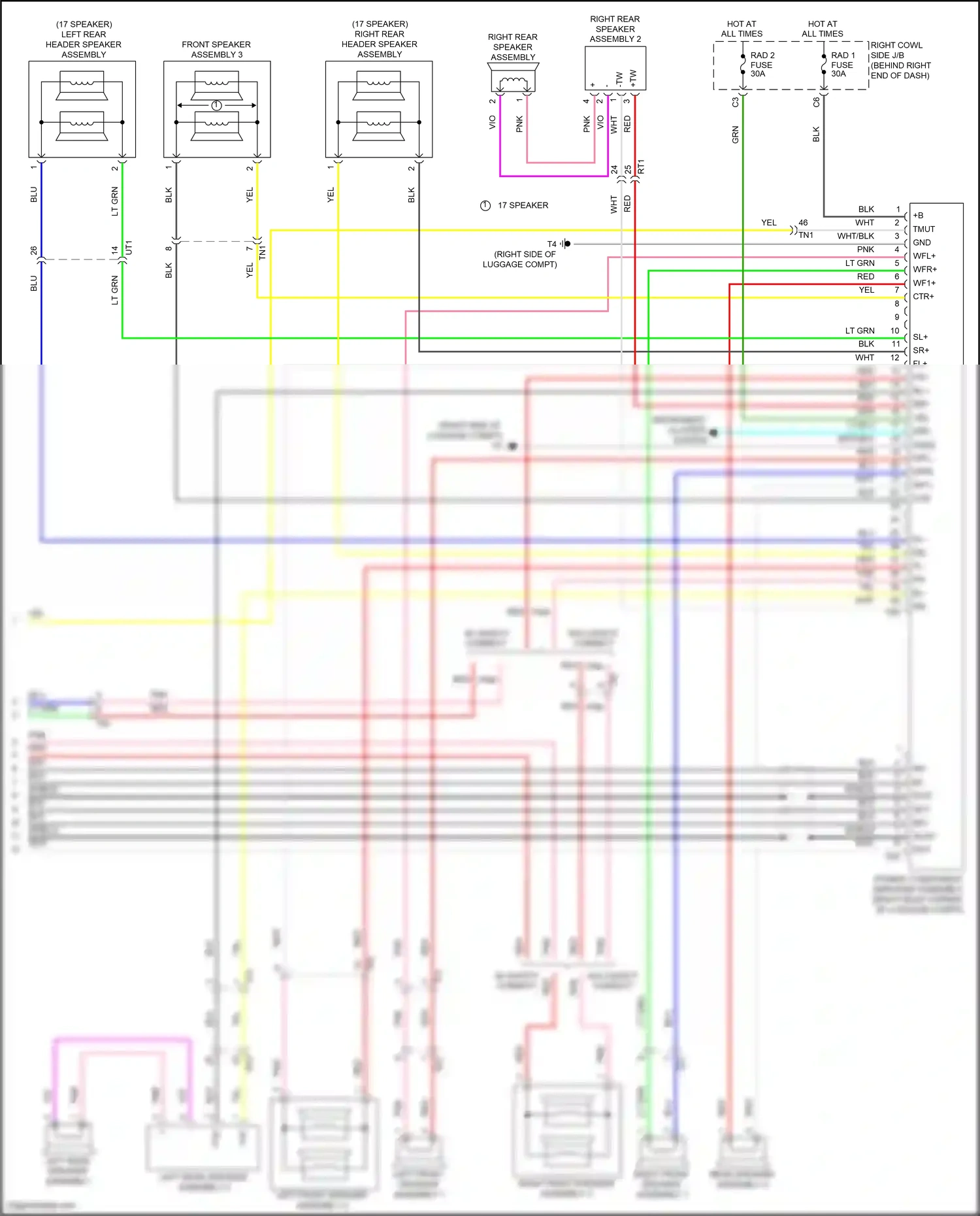Lexus GS IV facelift (2015-2020) left front speaker assembly 2 wiring diagram  (1 of 6)