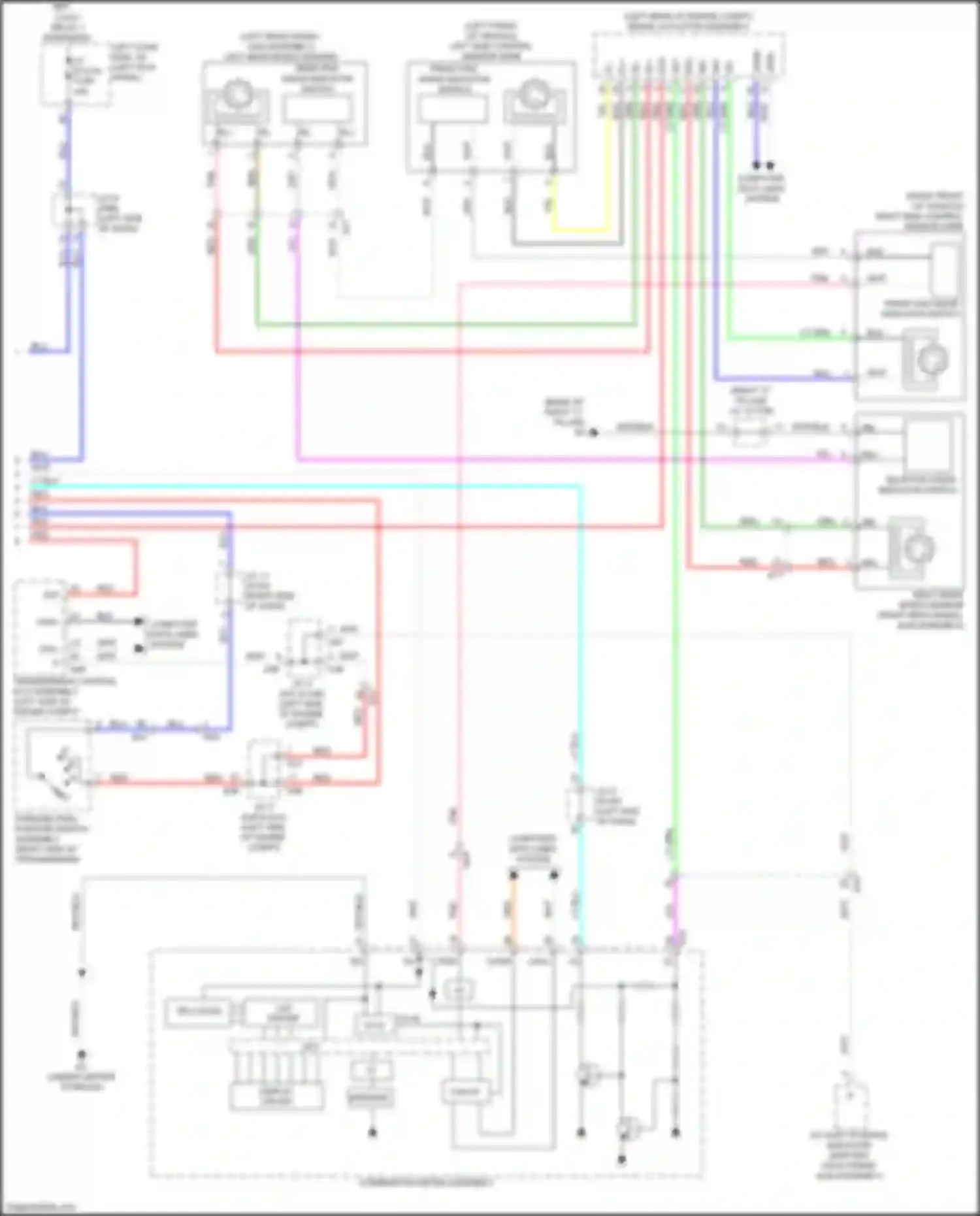 Wiring diagram computer data lines system for Lexus GS IV facelift (2015-2020)