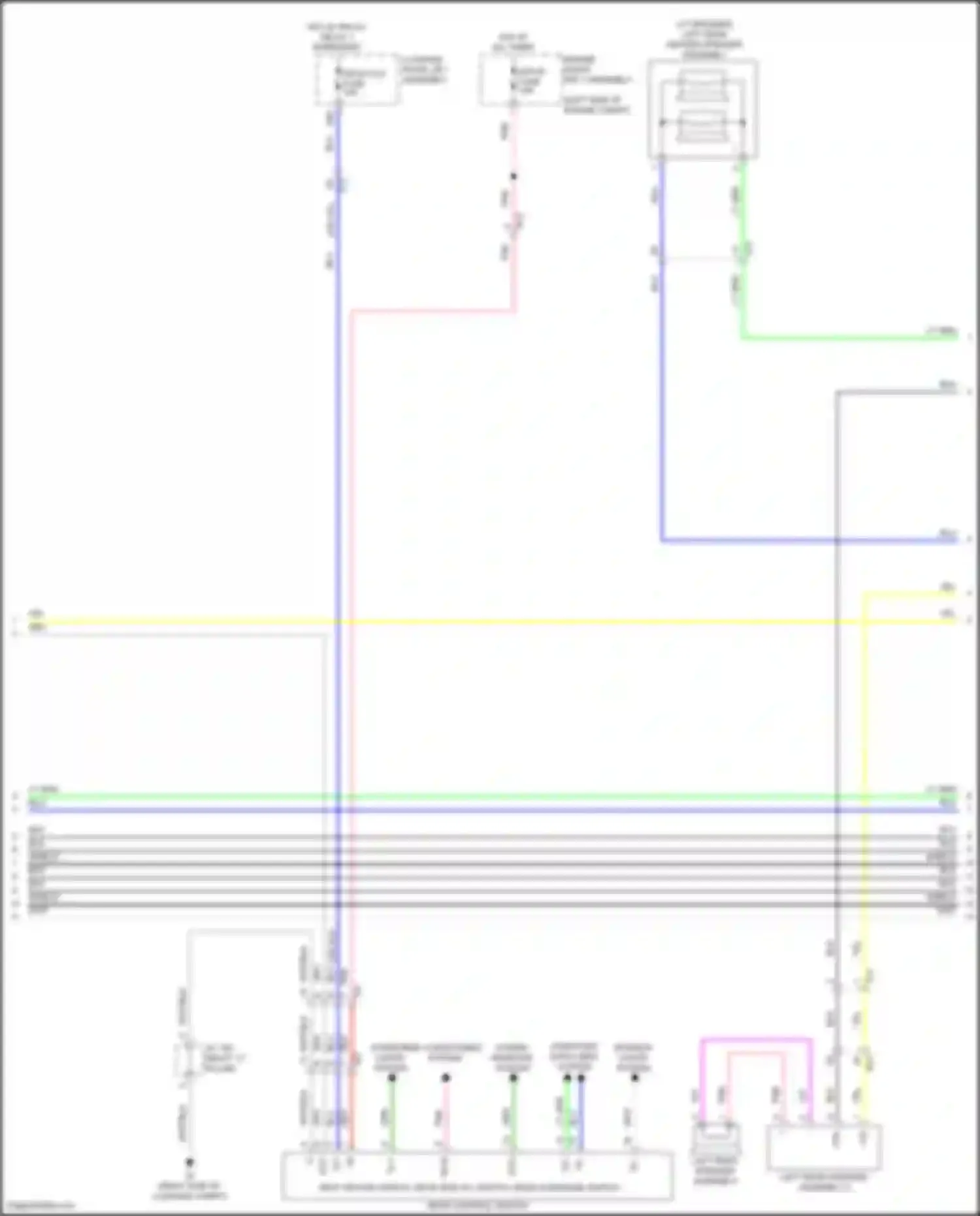 Wiring diagram left rear speaker assembly for Lexus GS IV facelift (2015-2020) (2 of 6)