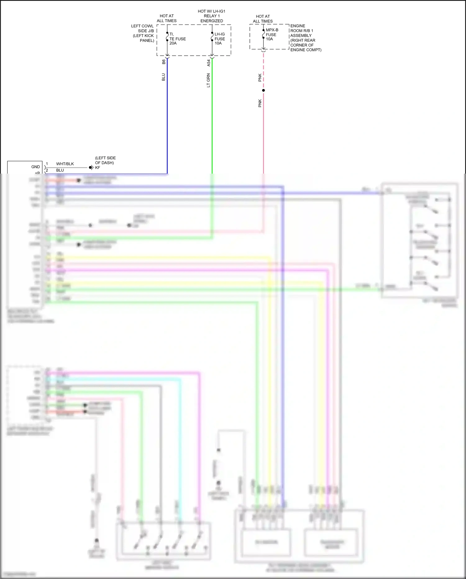 Lexus GS IV facelift (2015-2020) left seat memory switch wiring diagram  (5 of 5)