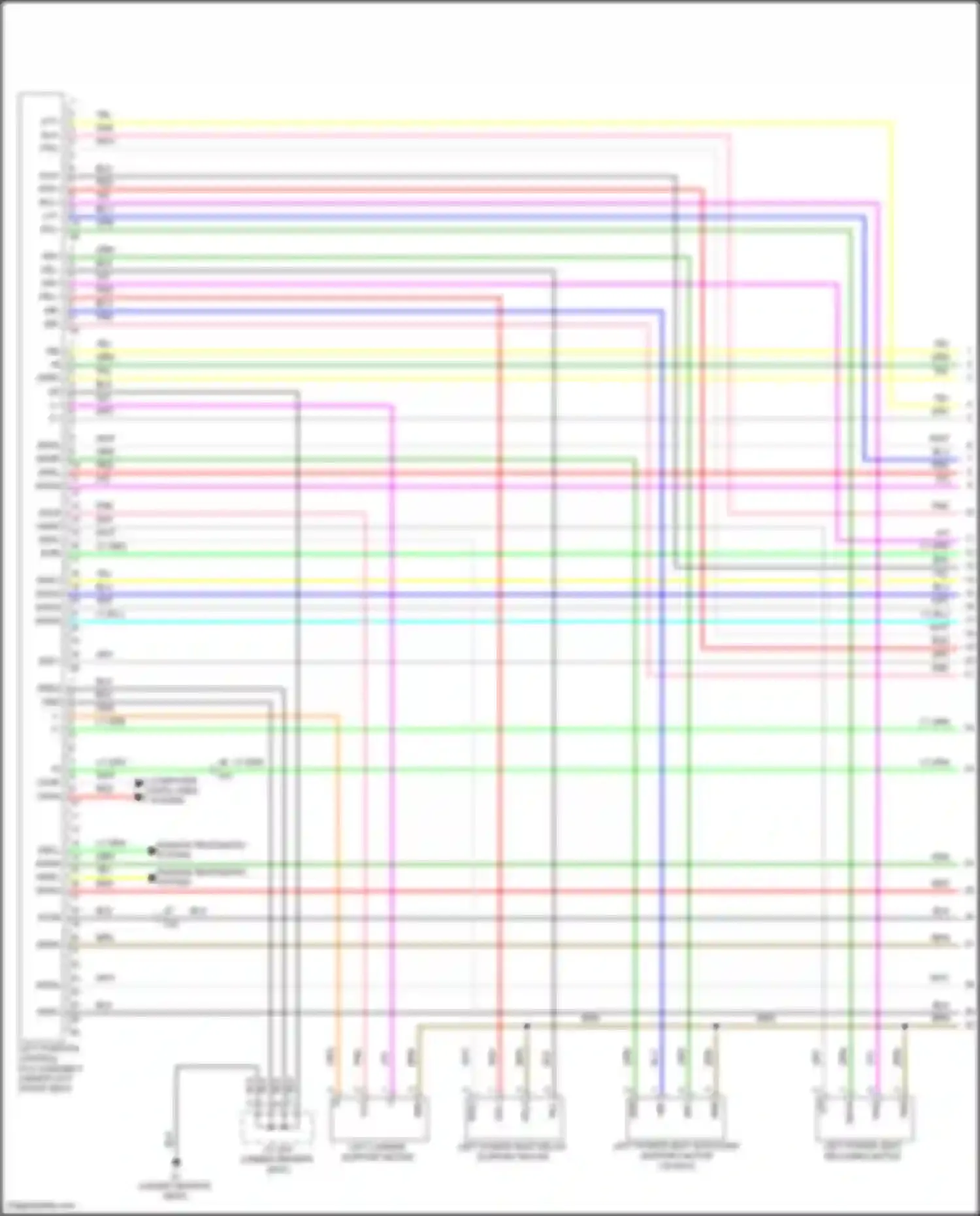 Wiring diagram left position control ecu assembly for Lexus GS IV facelift (2015-2020)