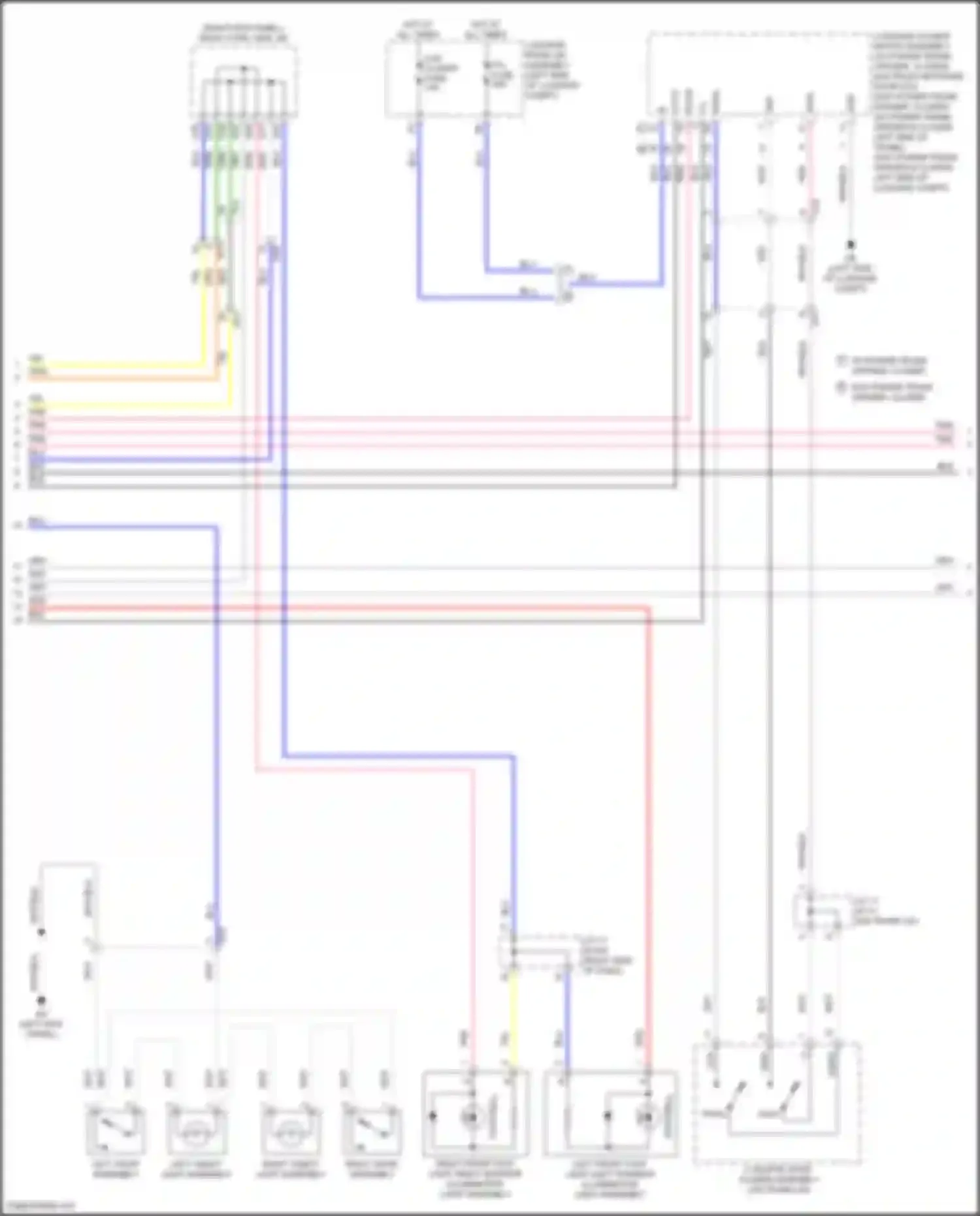 Wiring diagram luggage closer motor assembly for Lexus GS IV facelift (2015-2020) (2 of 6)