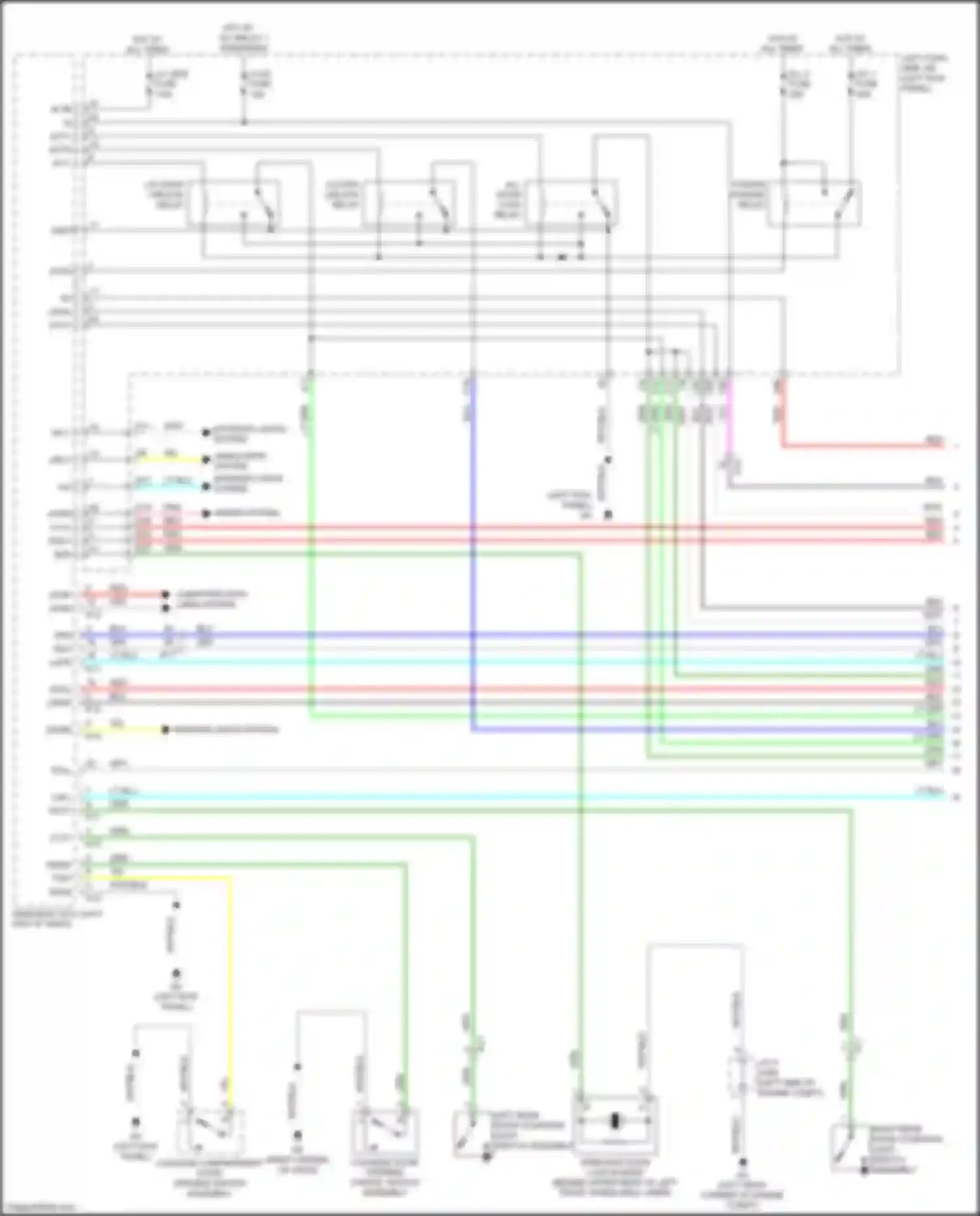 Wiring diagram luggage door opening cancel switch assembly for Lexus GS IV facelift (2015-2020) (1 of 8)