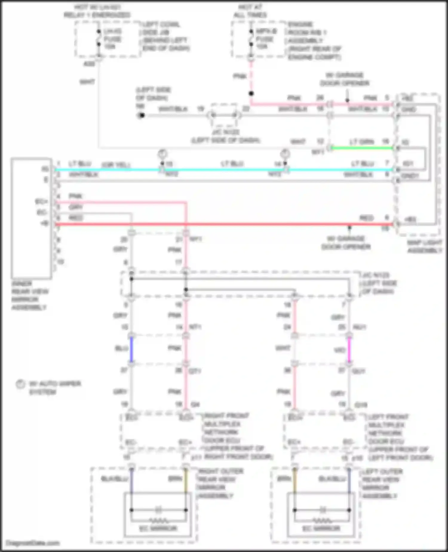 Wiring diagram map light assembly for Lexus GS IV facelift (2015-2020) (2 of 19)