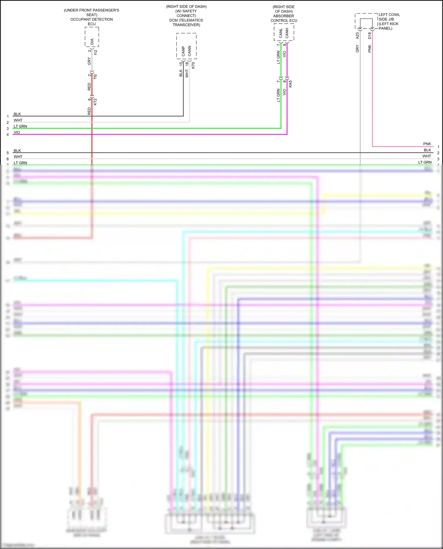 Lexus GS IV facelift (2015-2020) occupant detection ecu wiring diagram  (1 of 6)