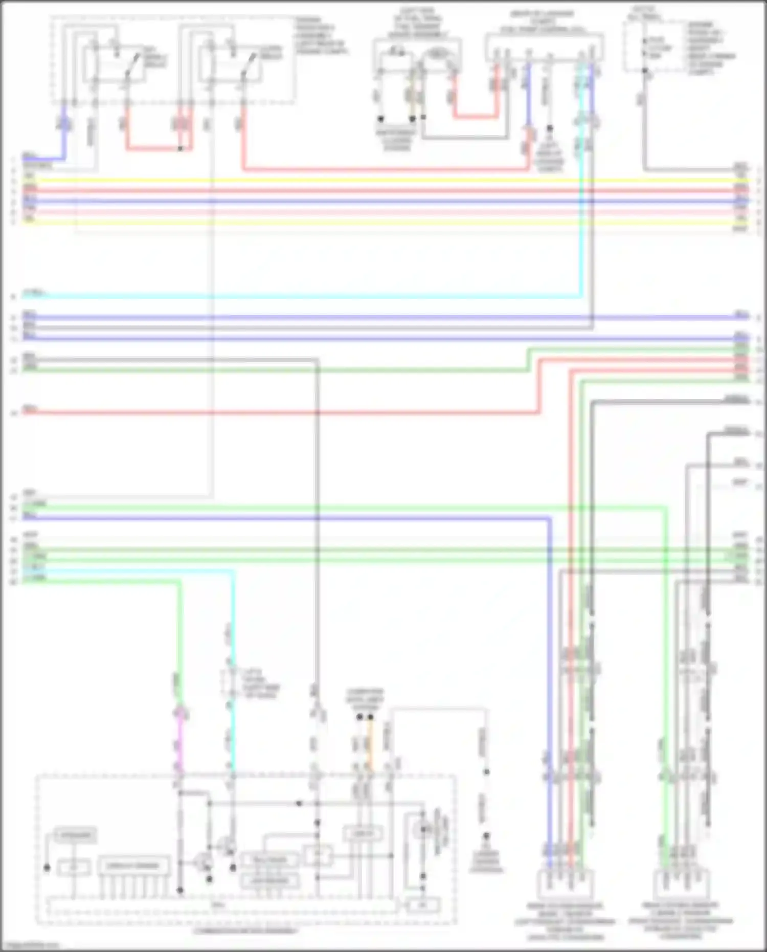 Wiring diagram rear of luggage compt) for Lexus GS IV facelift (2015-2020) (4 of 4)