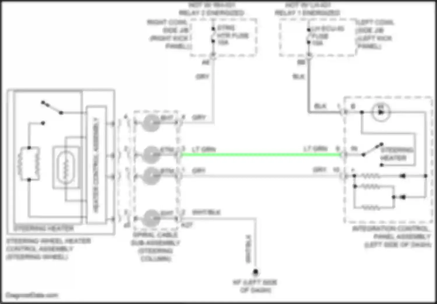 Wiring diagram heater control assembly for Lexus GS IV facelift (2015-2020)