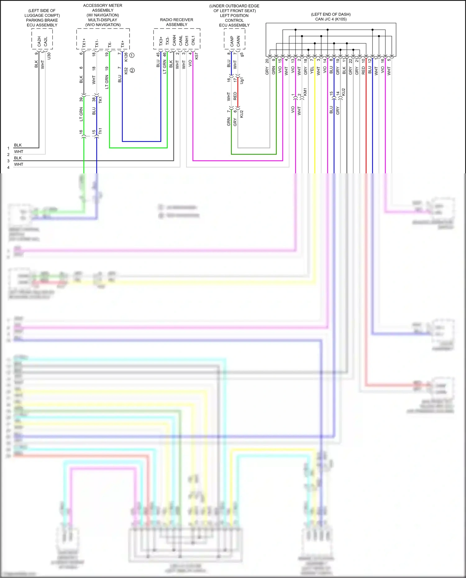 Lexus GS IV facelift (2015-2020) remote operation switch wiring diagram  (11 of 12)