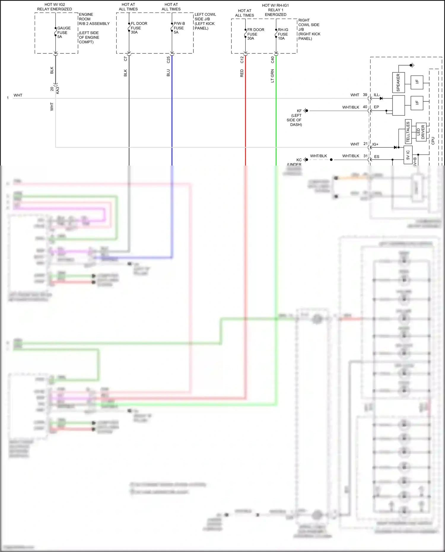 Lexus GS IV facelift (2015-2020) right front multiplex network door ecu wiring diagram  (17 of 22)