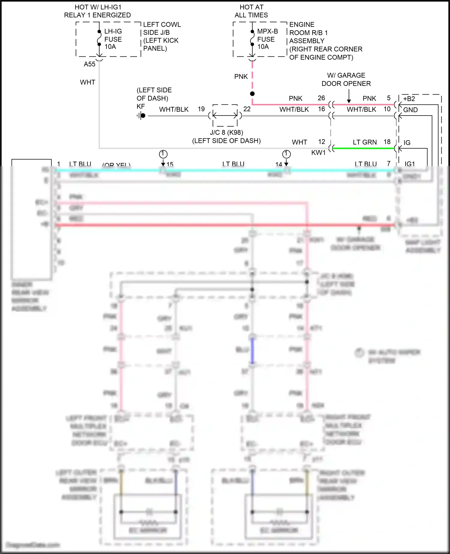 Lexus GS IV facelift (2015-2020) right front multiplex network door ecu wiring diagram  (9 of 22)