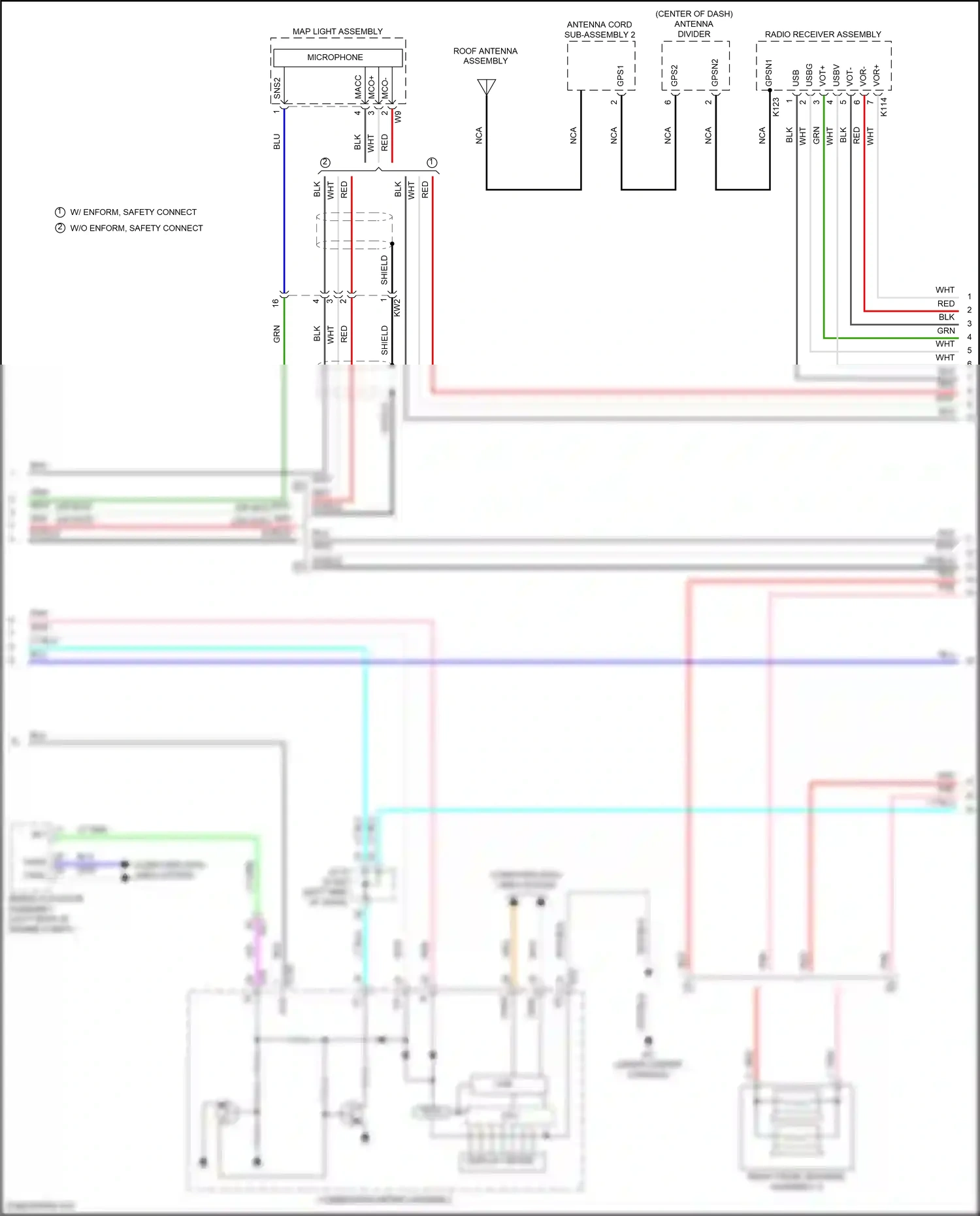 Lexus GS IV facelift (2015-2020) right front speaker assembly 2 wiring diagram  (2 of 7)