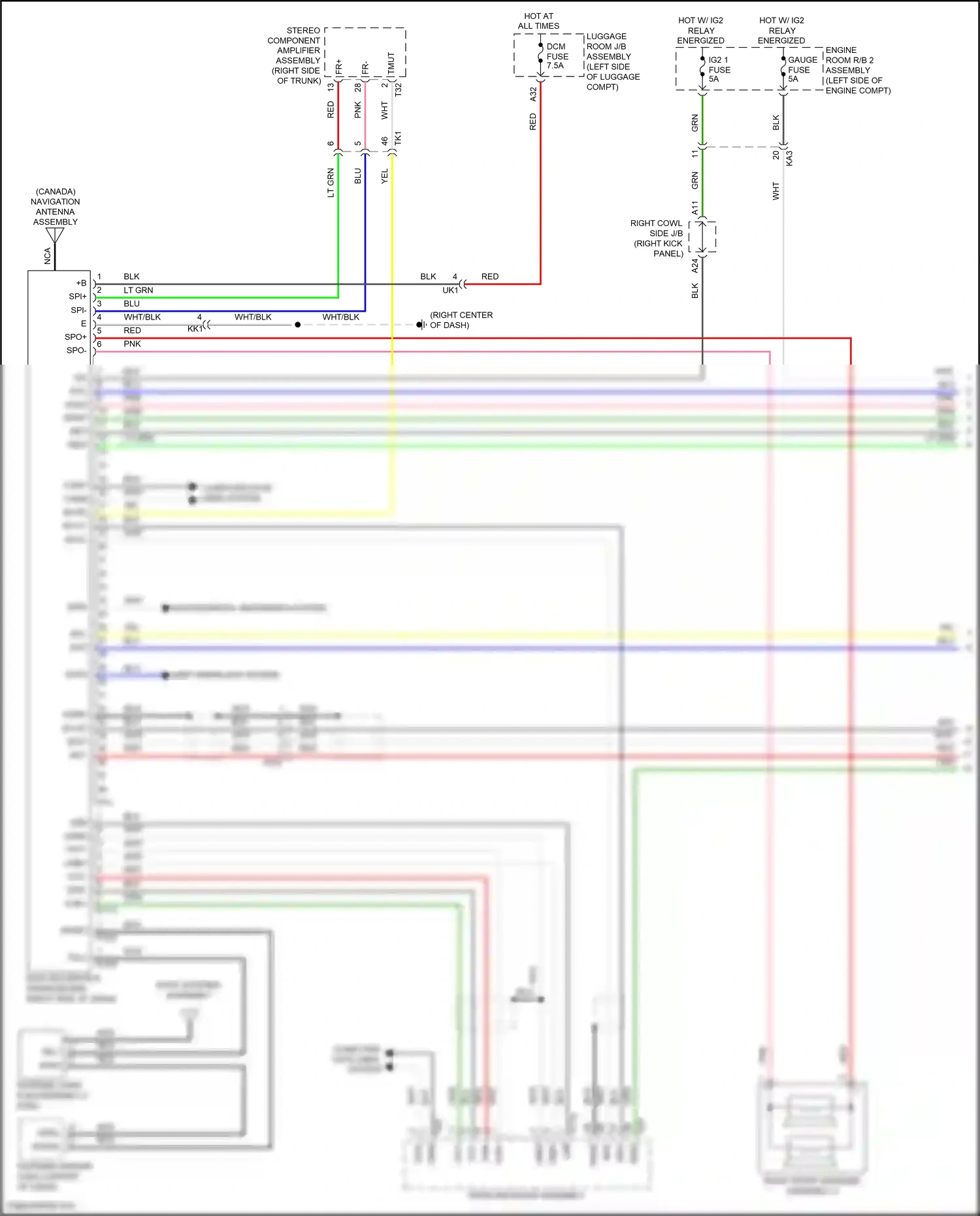 Lexus GS IV facelift (2015-2020) right front speaker assembly 2 wiring diagram  (7 of 7)