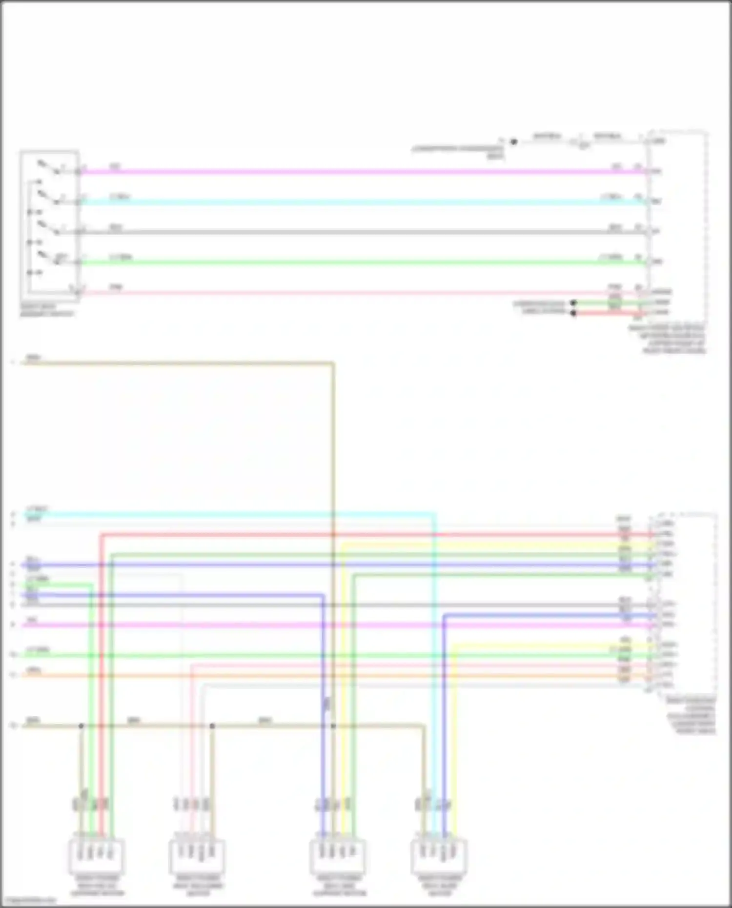 Wiring diagram right power seat side support motor for Lexus GS IV facelift (2015-2020) (1 of 1)