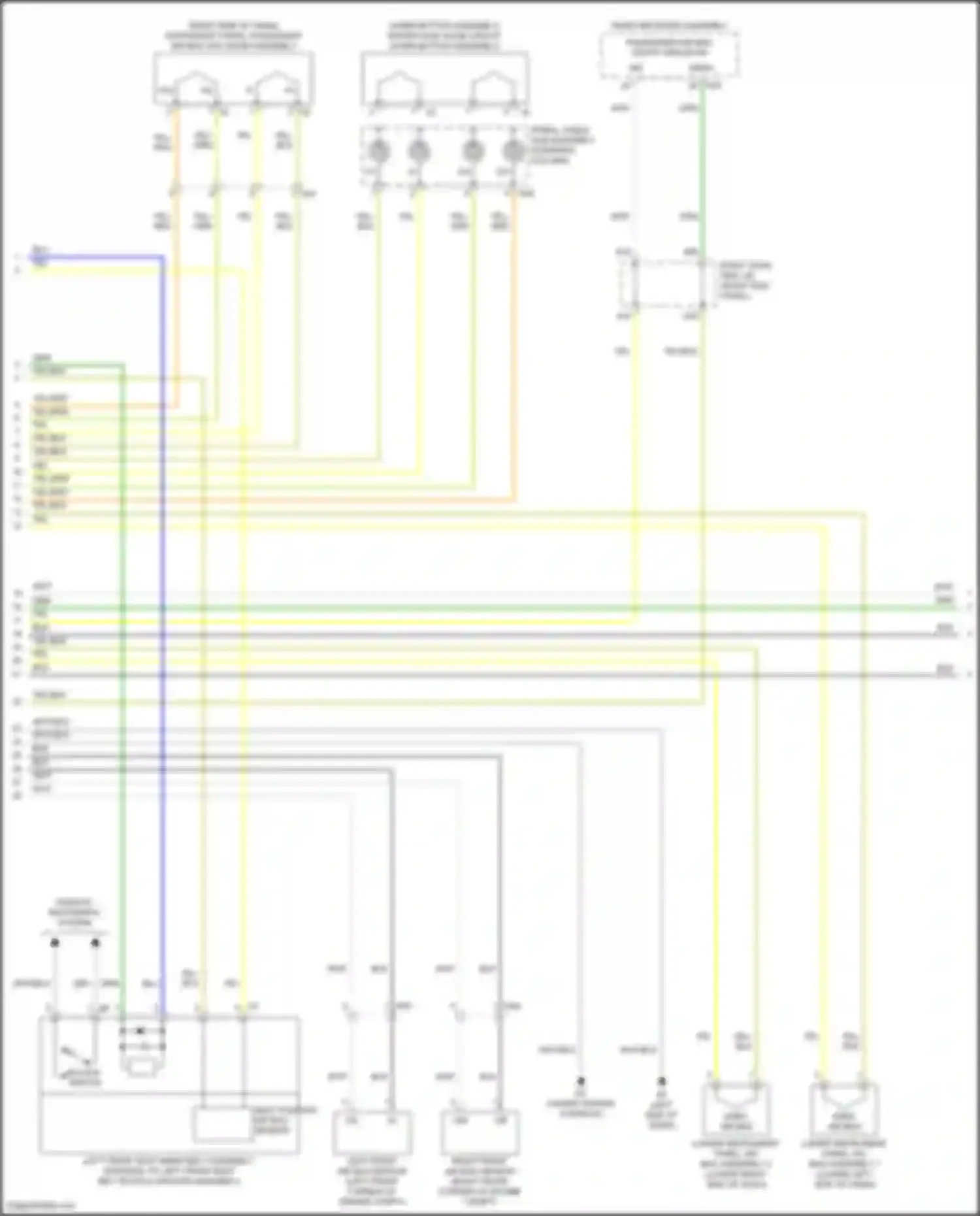 Wiring diagram left front seat inner belt assembly for Lexus GS IV facelift (2015-2020)