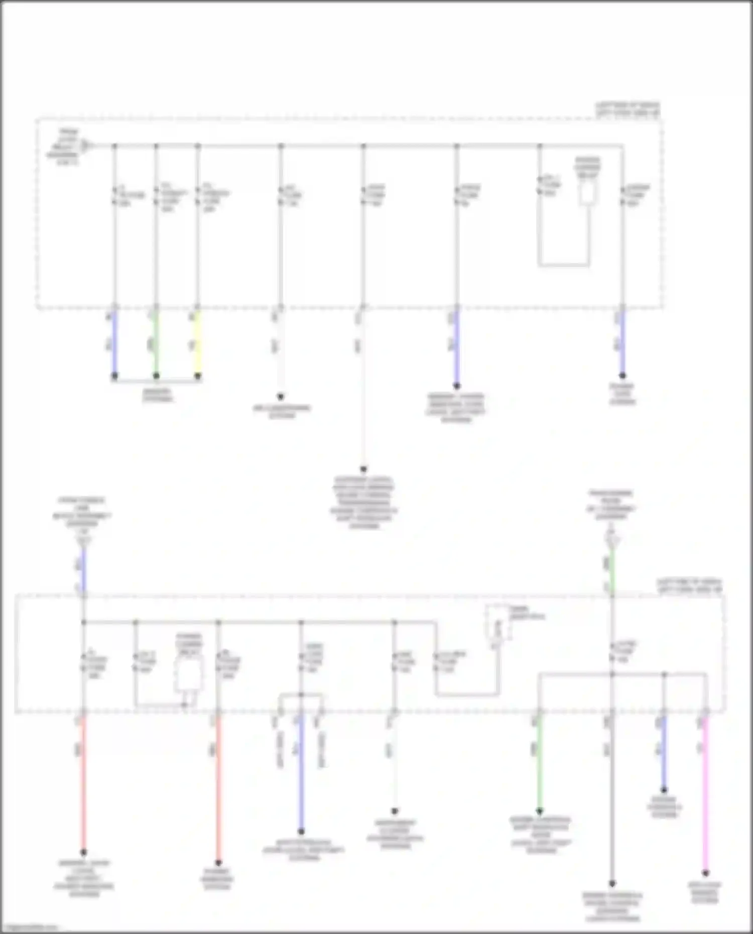 Wiring diagram r/l door fuse for Lexus GS IV facelift (2015-2020) (2 of 2)