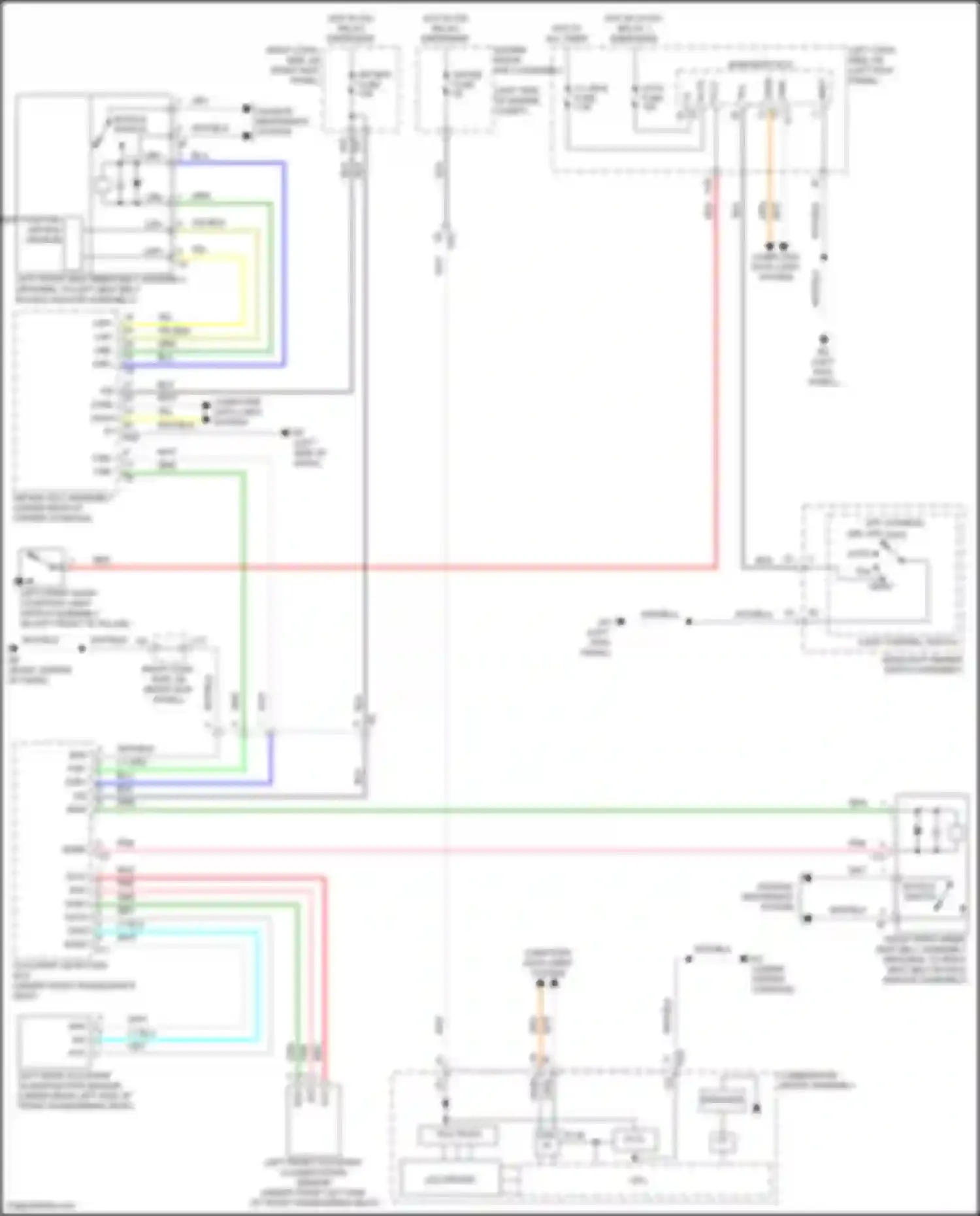 Wiring diagram seat position air bag sensor for Lexus GS IV facelift (2015-2020) (1 of 2)